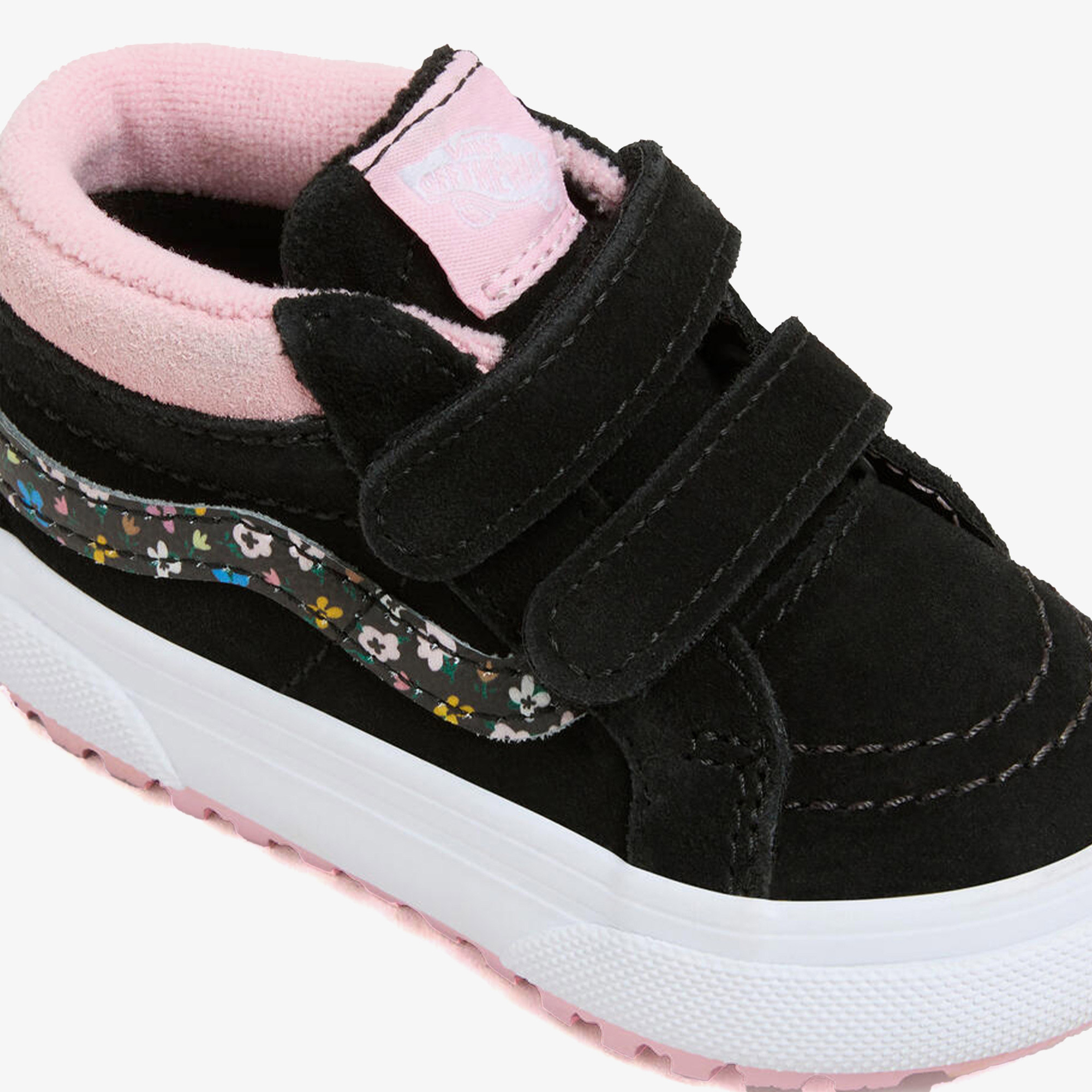 Vans Mte Sk8-Mid Reissue Hook and Loop Bebek Siyah Pembe Sneaker