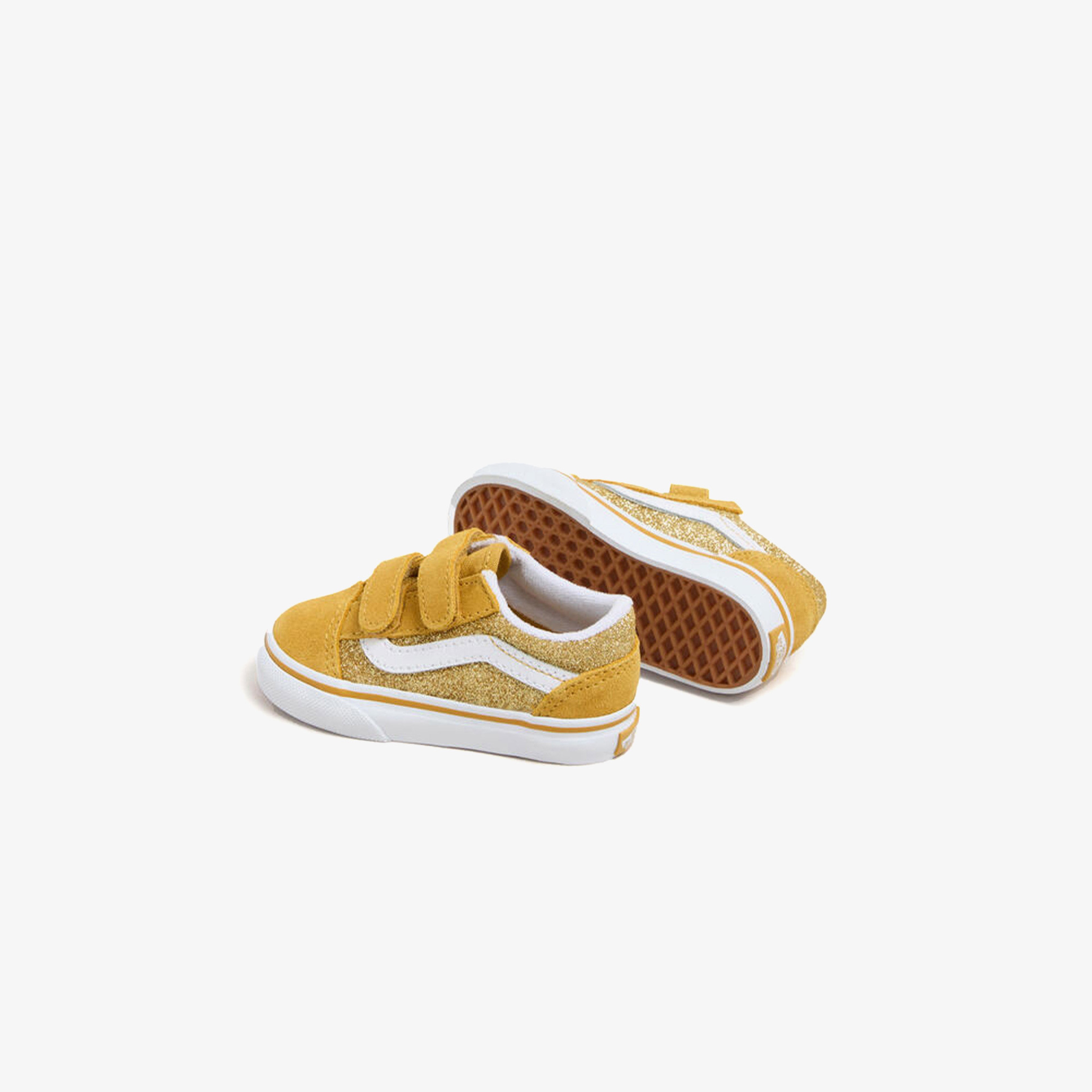 Vans Old Skool Toddler Bebek Sarı Simli Sneaker