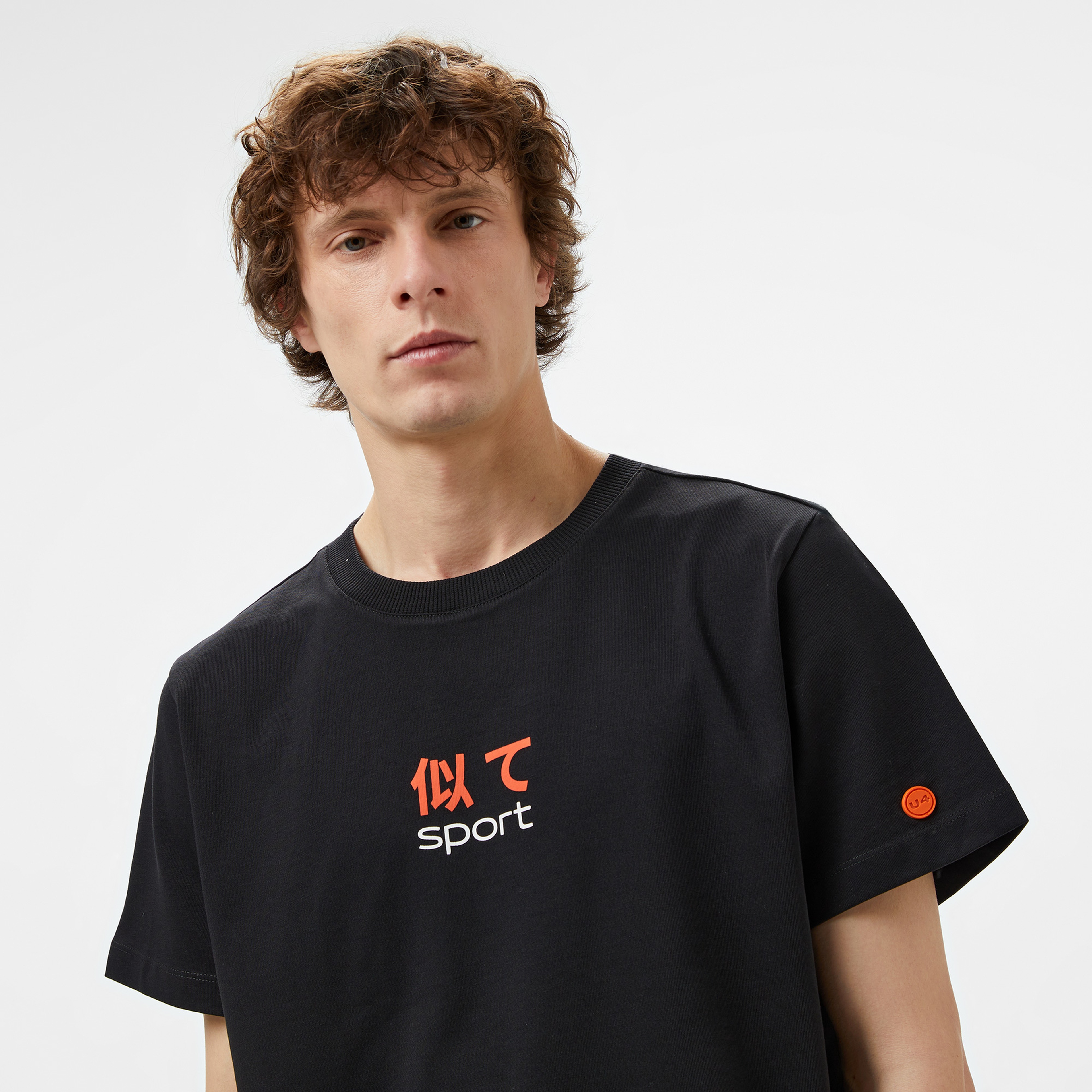 UNITED4 Sport Erkek Siyah T-Shirt