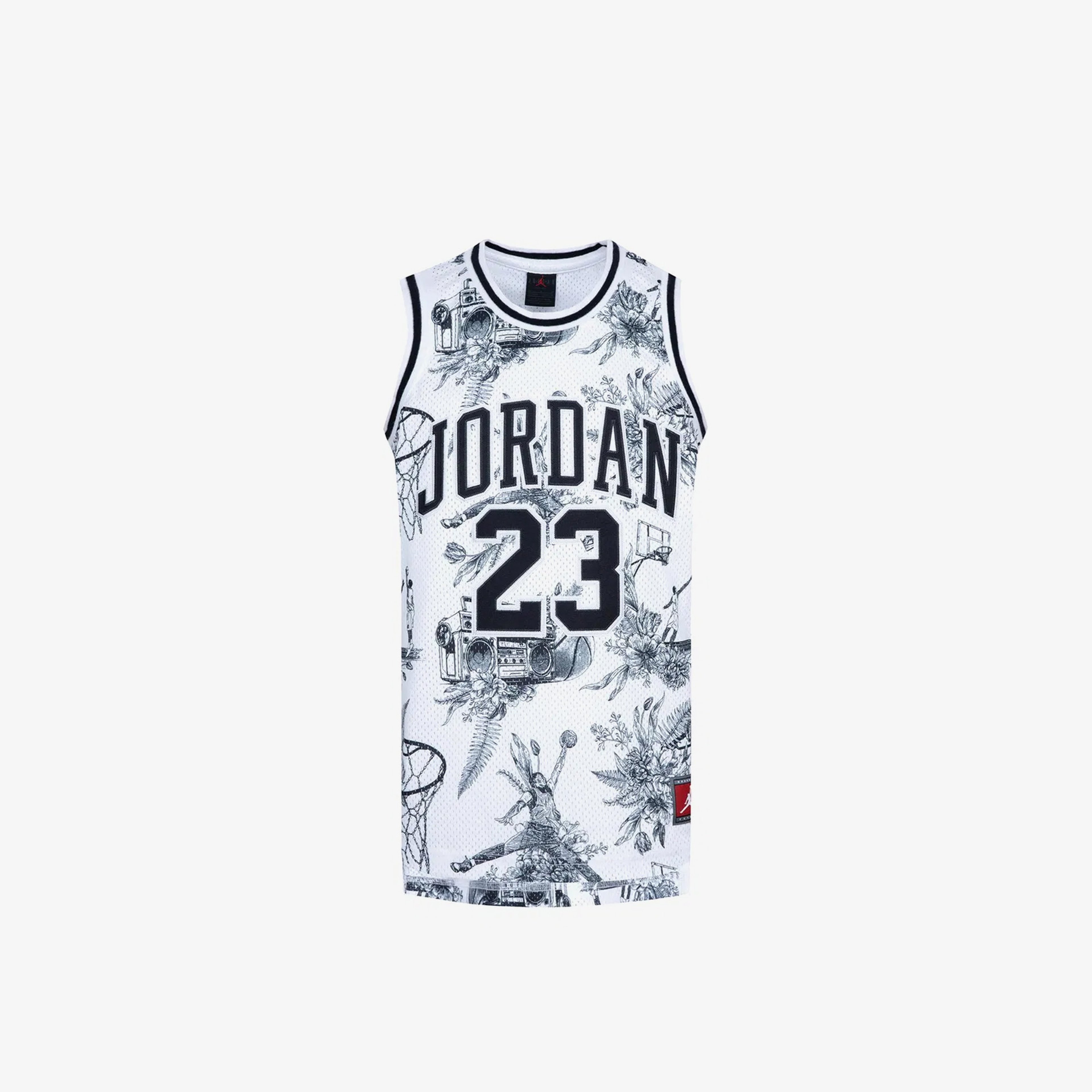 Nike Jordan 23 Printed Çocuk Beyaz Basketbol Forması