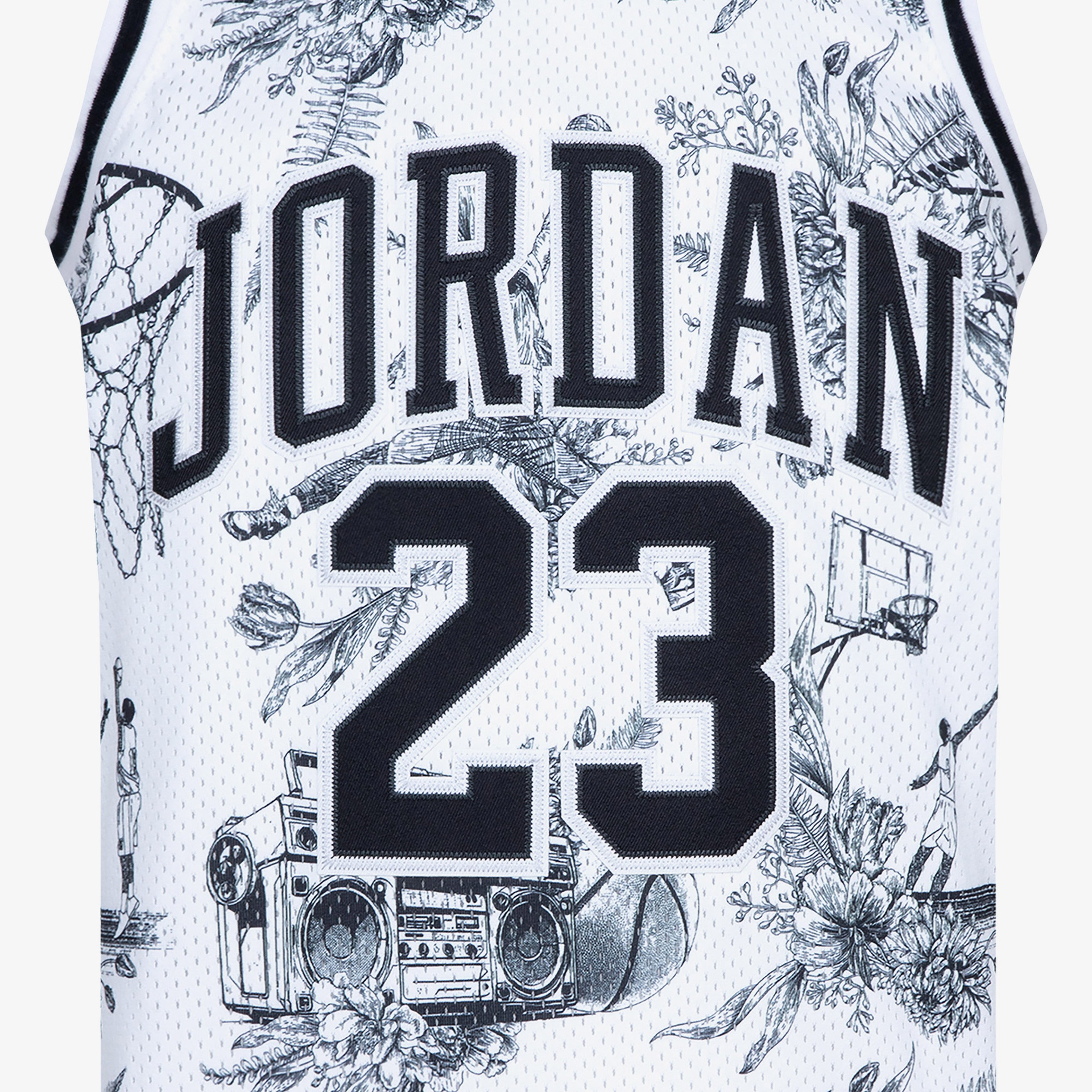 Nike Jordan 23 Printed Çocuk Beyaz Basketbol Forması