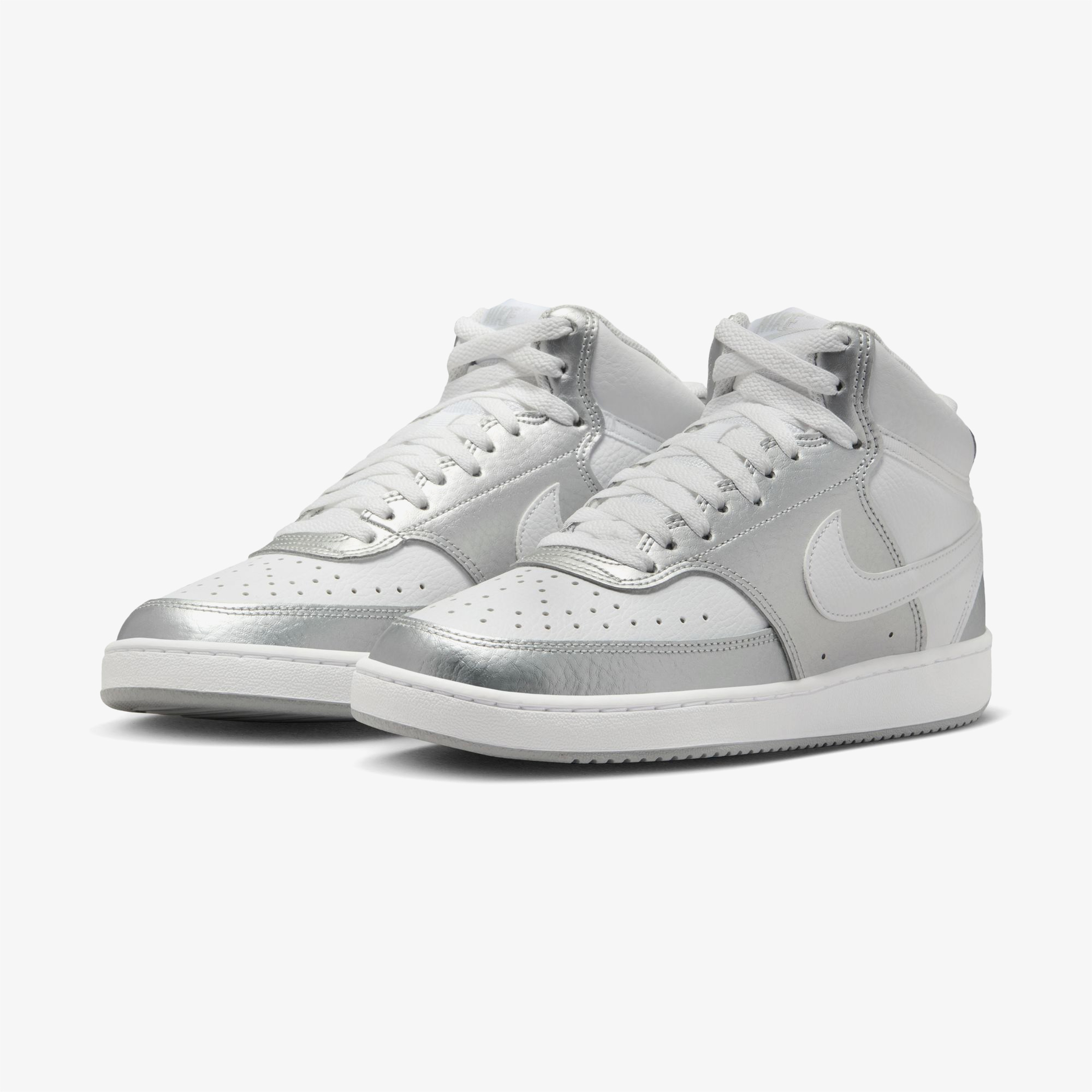 Nike Court Vision Mid Kadın Gri Günlük Sneaker
