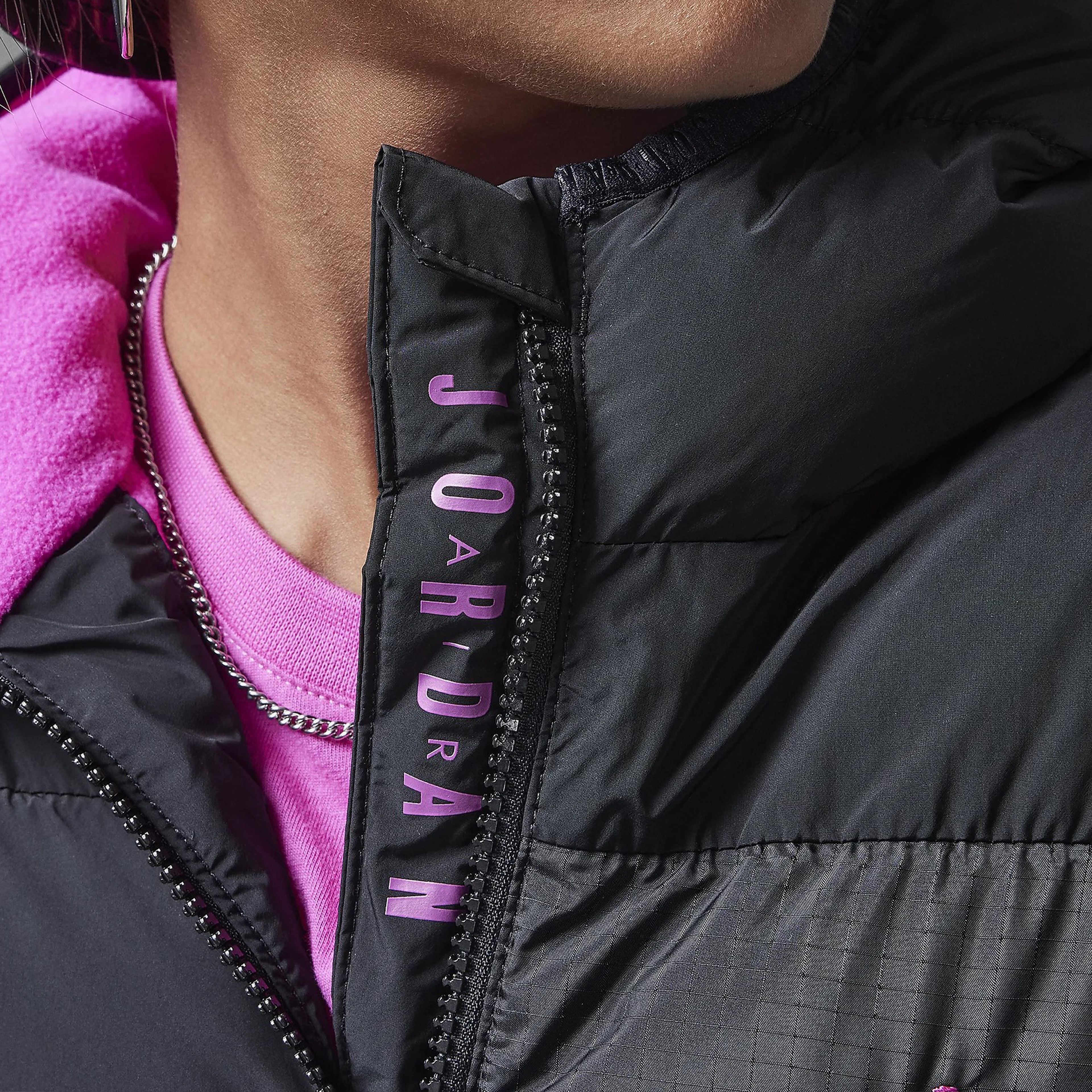 Jordan Essentials Midweight Puffer Çocuk Siyah Mont