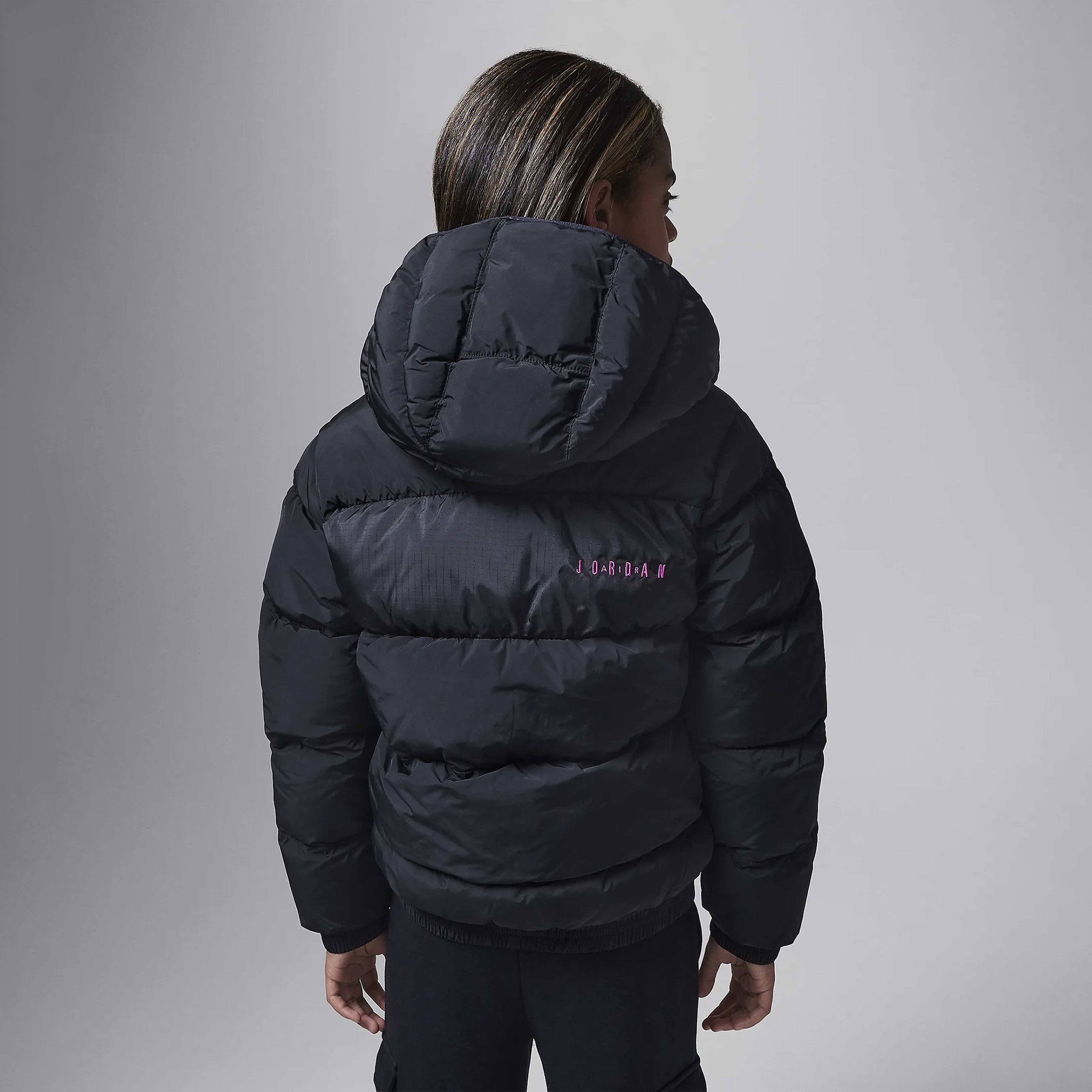 Jordan Essentials Midweight Puffer Çocuk Siyah Mont