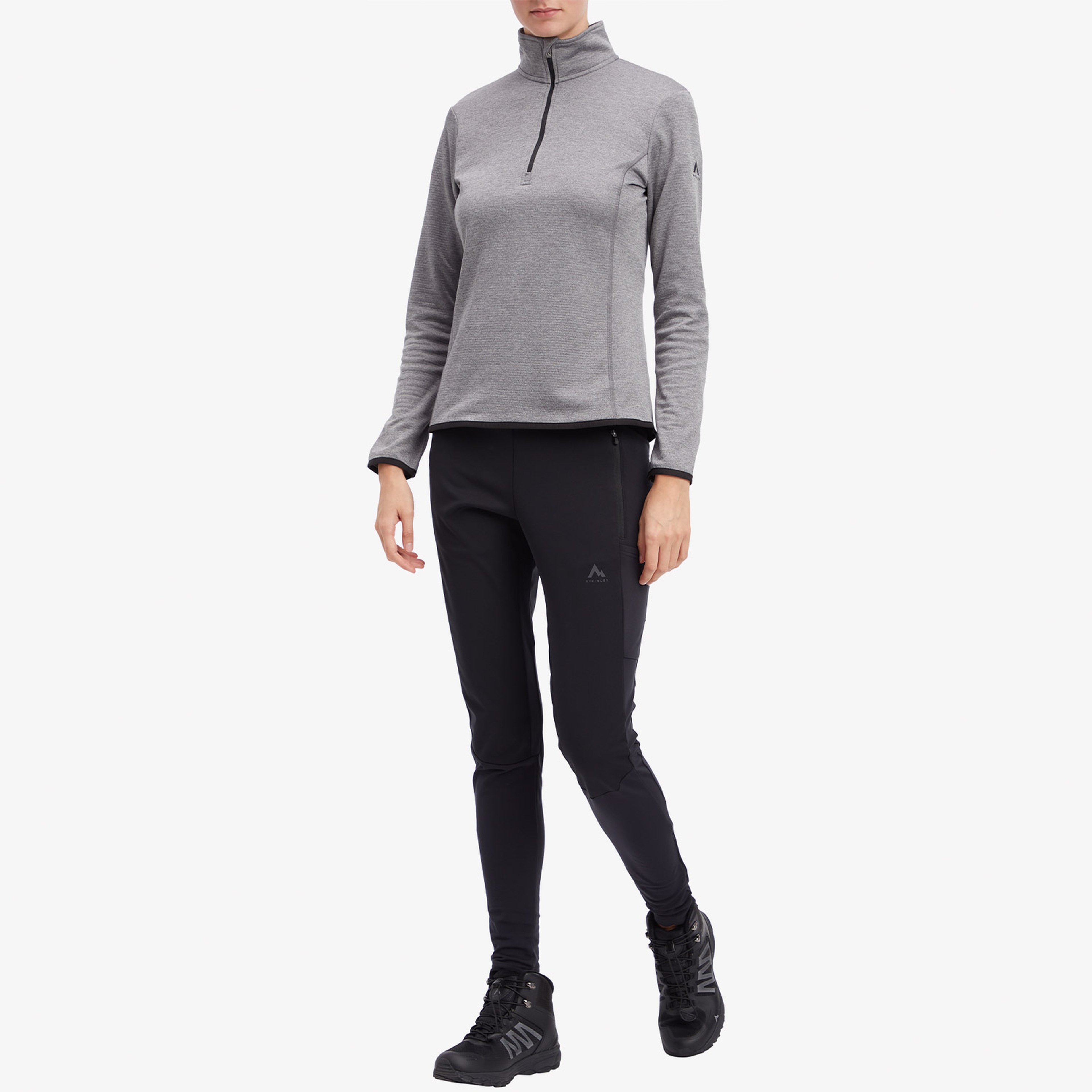 McKinley Andrea 1/2 Zip Kadın Gri Outdoor Polar