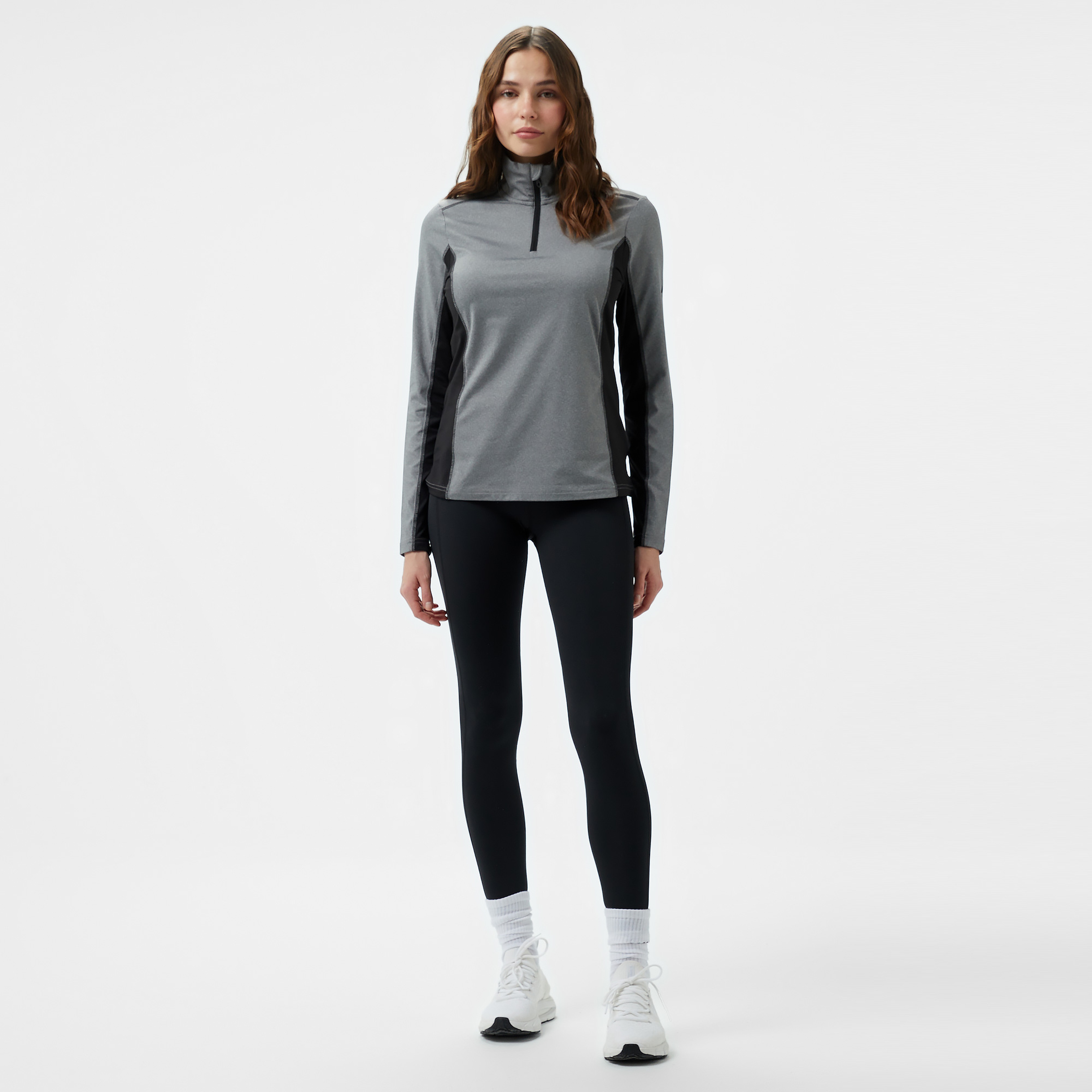 McKinley Andrea 1/2 Zip Kadın Gri Outdoor Polar