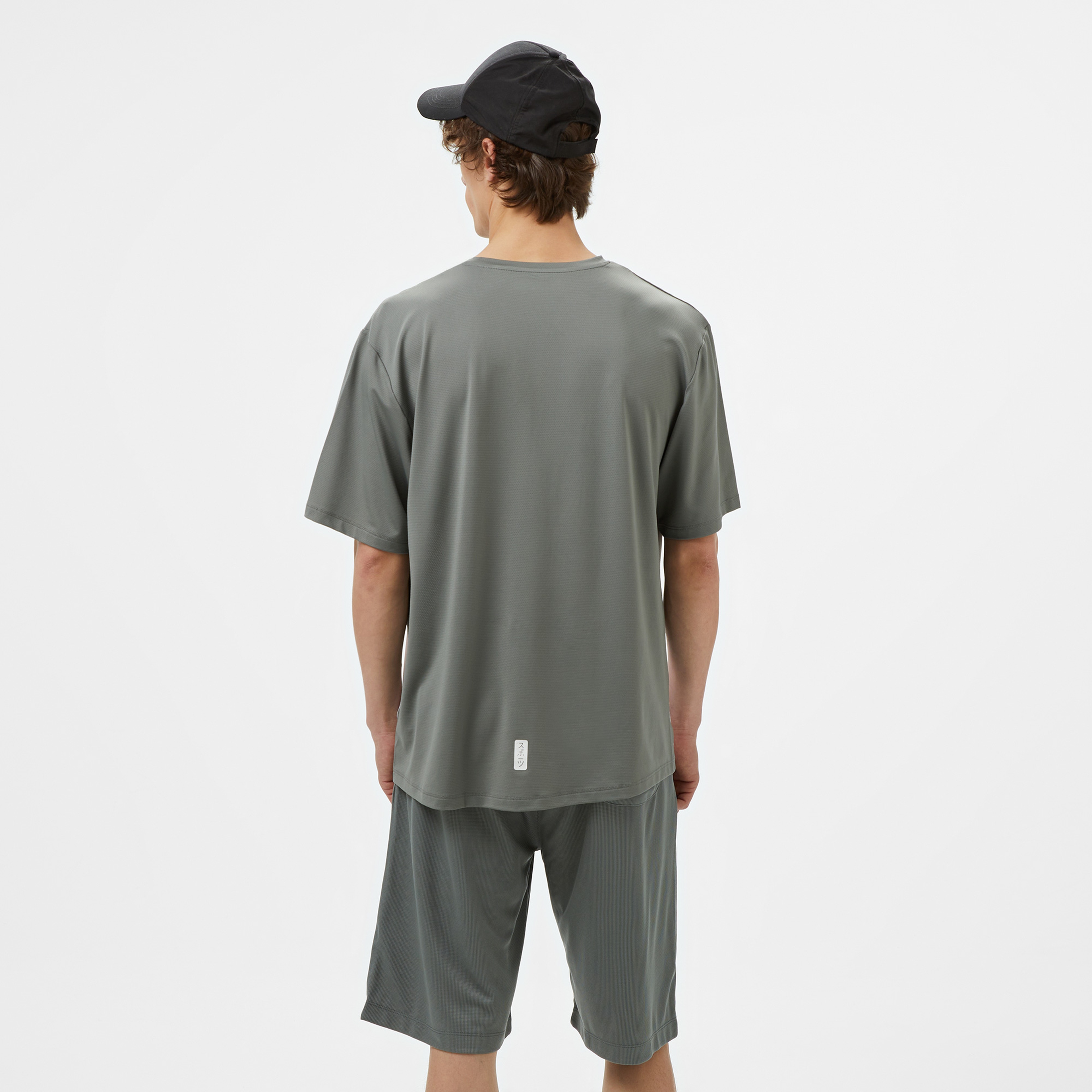 UNITED4 Sport Erkek Gri/Beyaz Antrenman T-Shirt