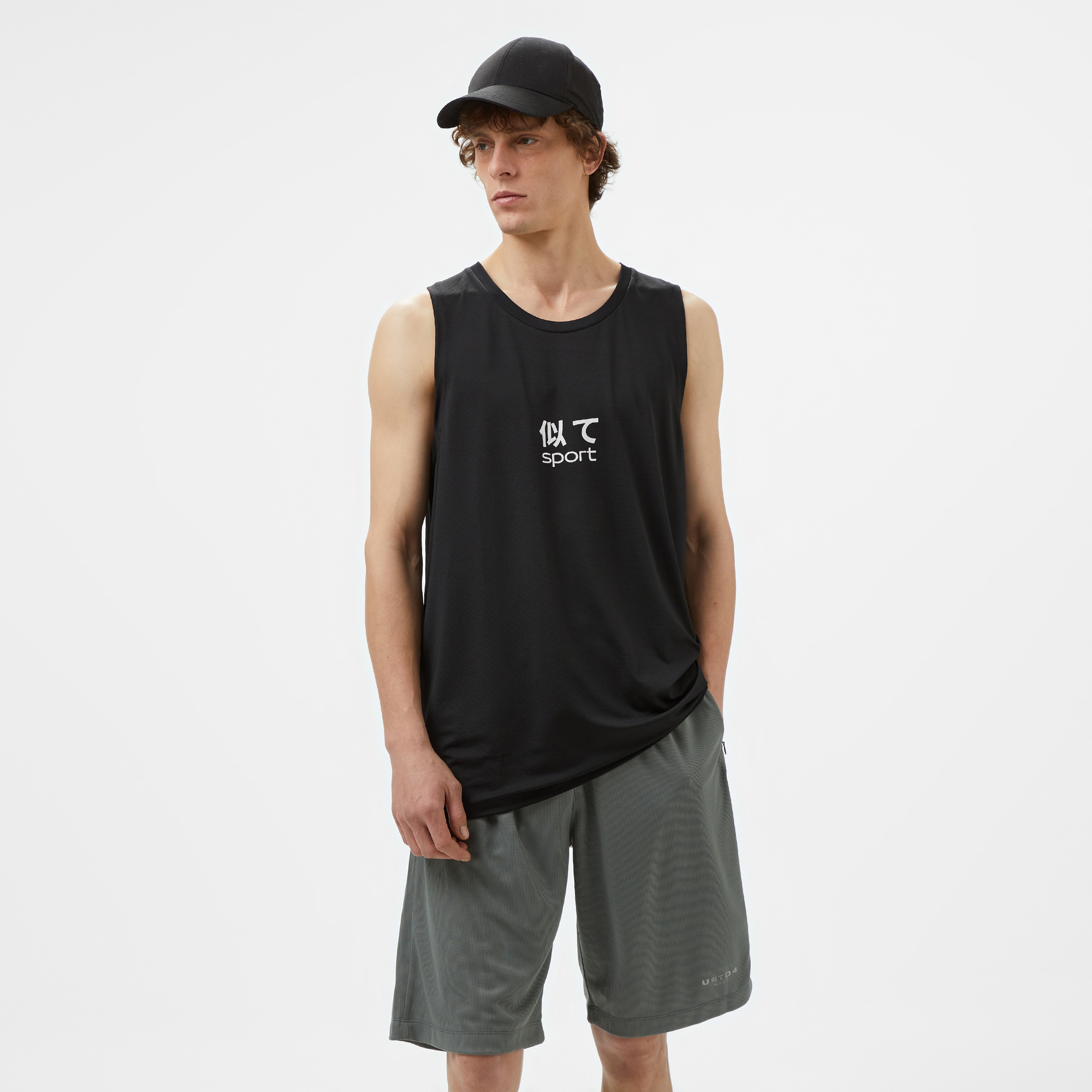 UNITED4 Sport Erkek Siyah Antrenman Atleti