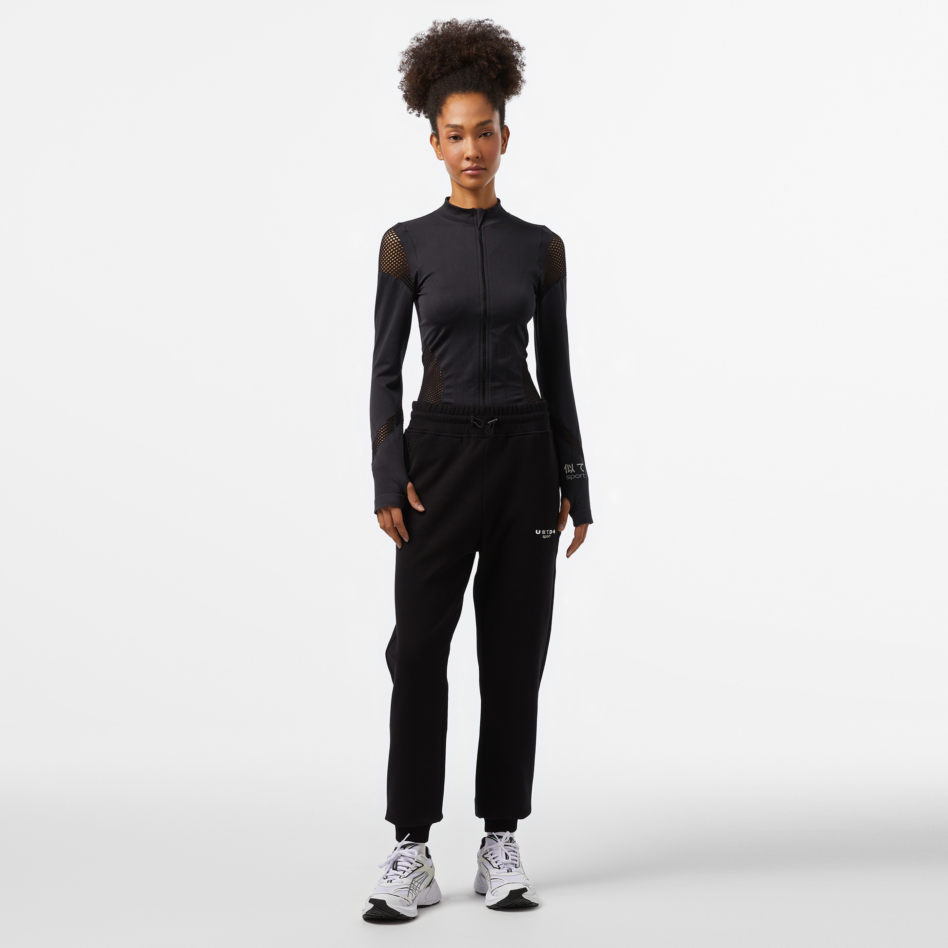 UNITED4 Sport Kadın Siyah Antrenman Üstü