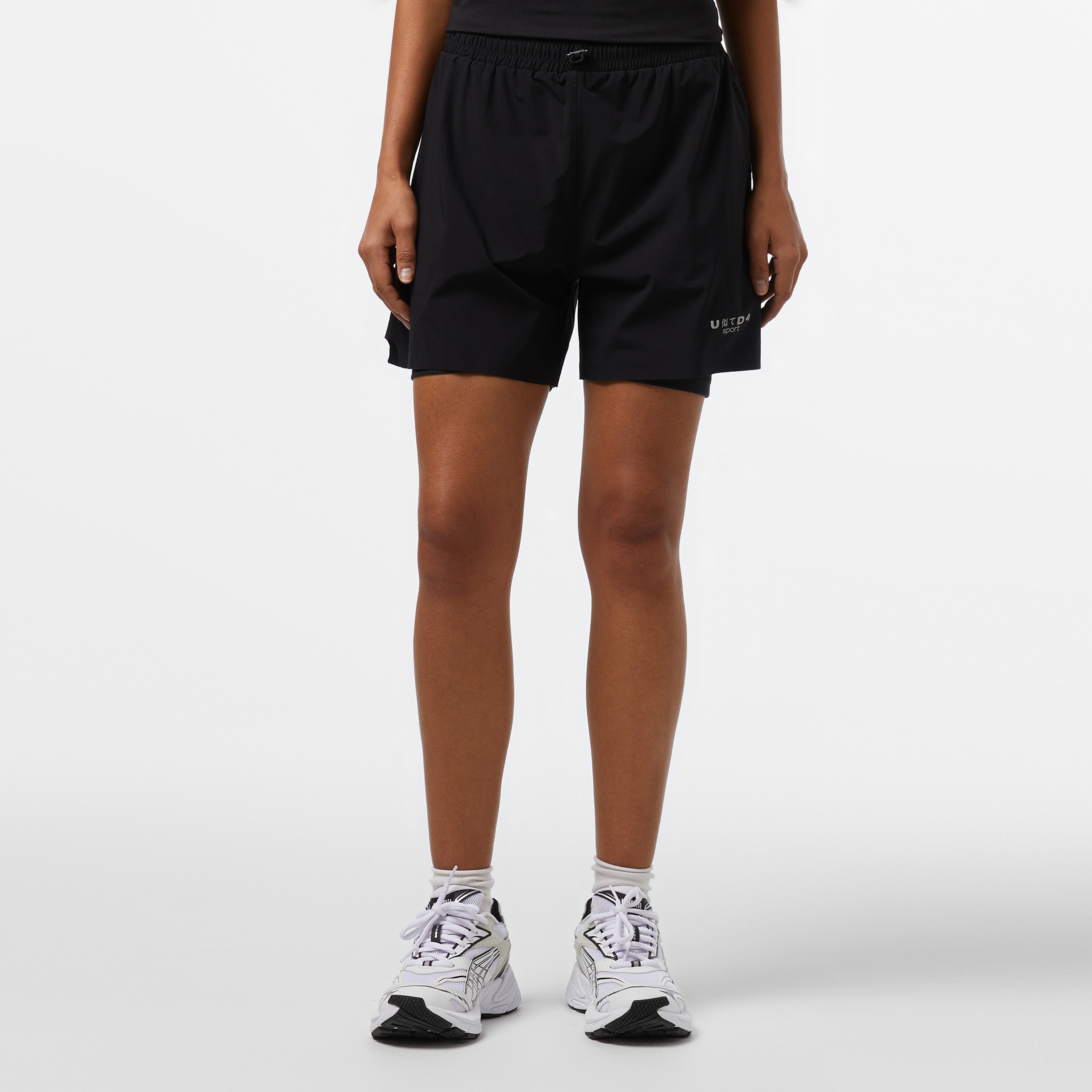 UNITED4 Sport Kadın Siyah Antrenman Şortu