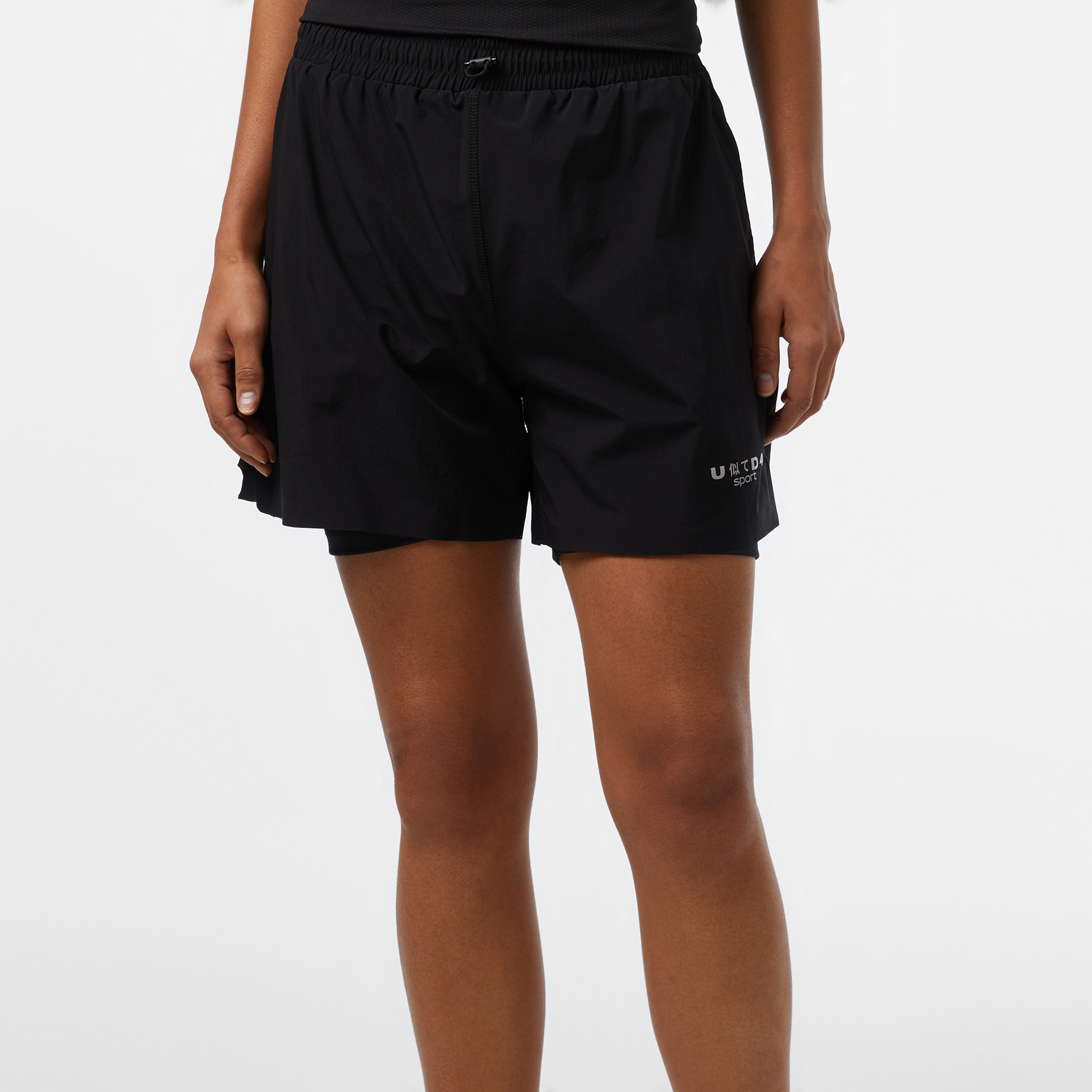 UNITED4 Sport Kadın Siyah Antrenman Şortu