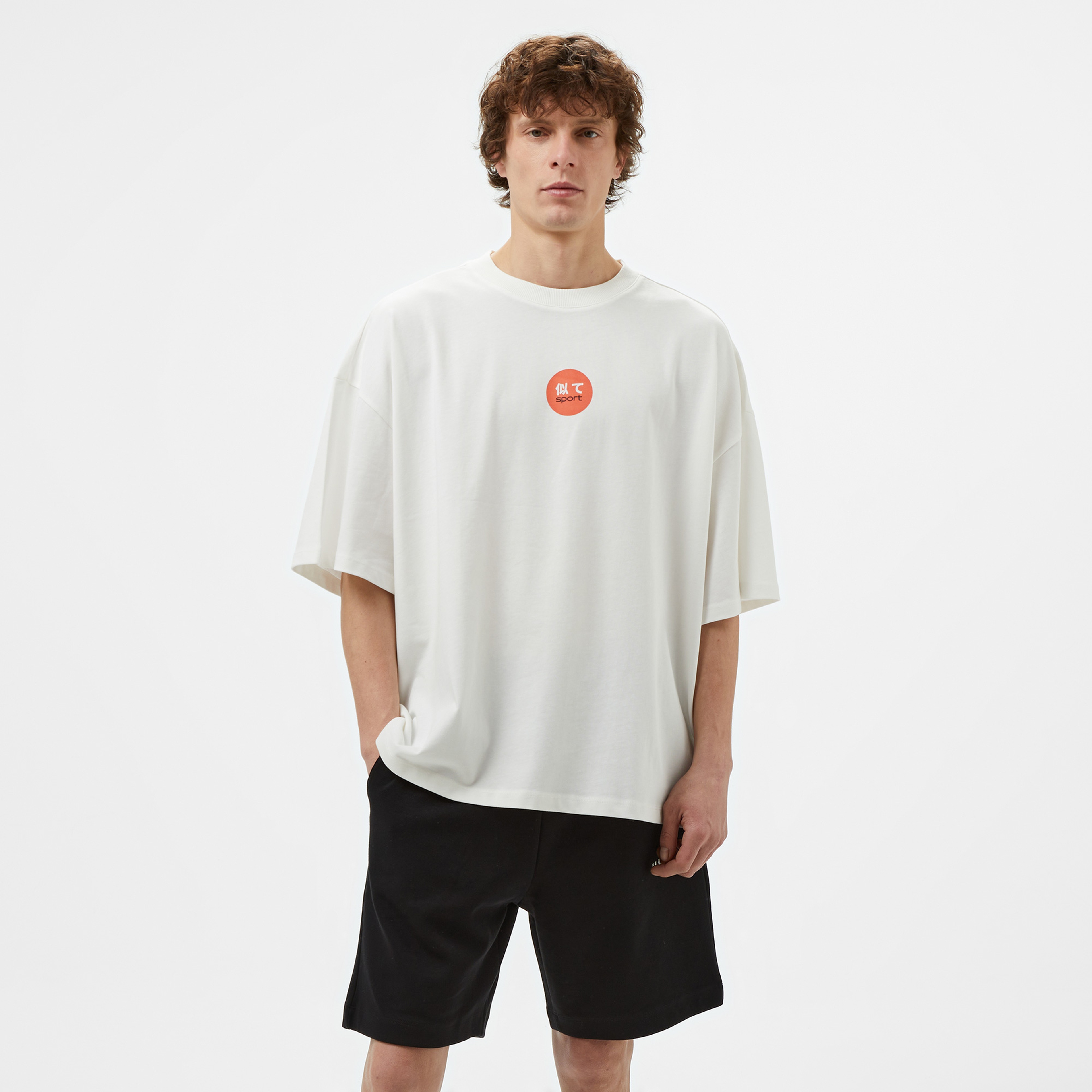 UNITED4 Sport Erkek Beyaz Antrenman T-Shirt