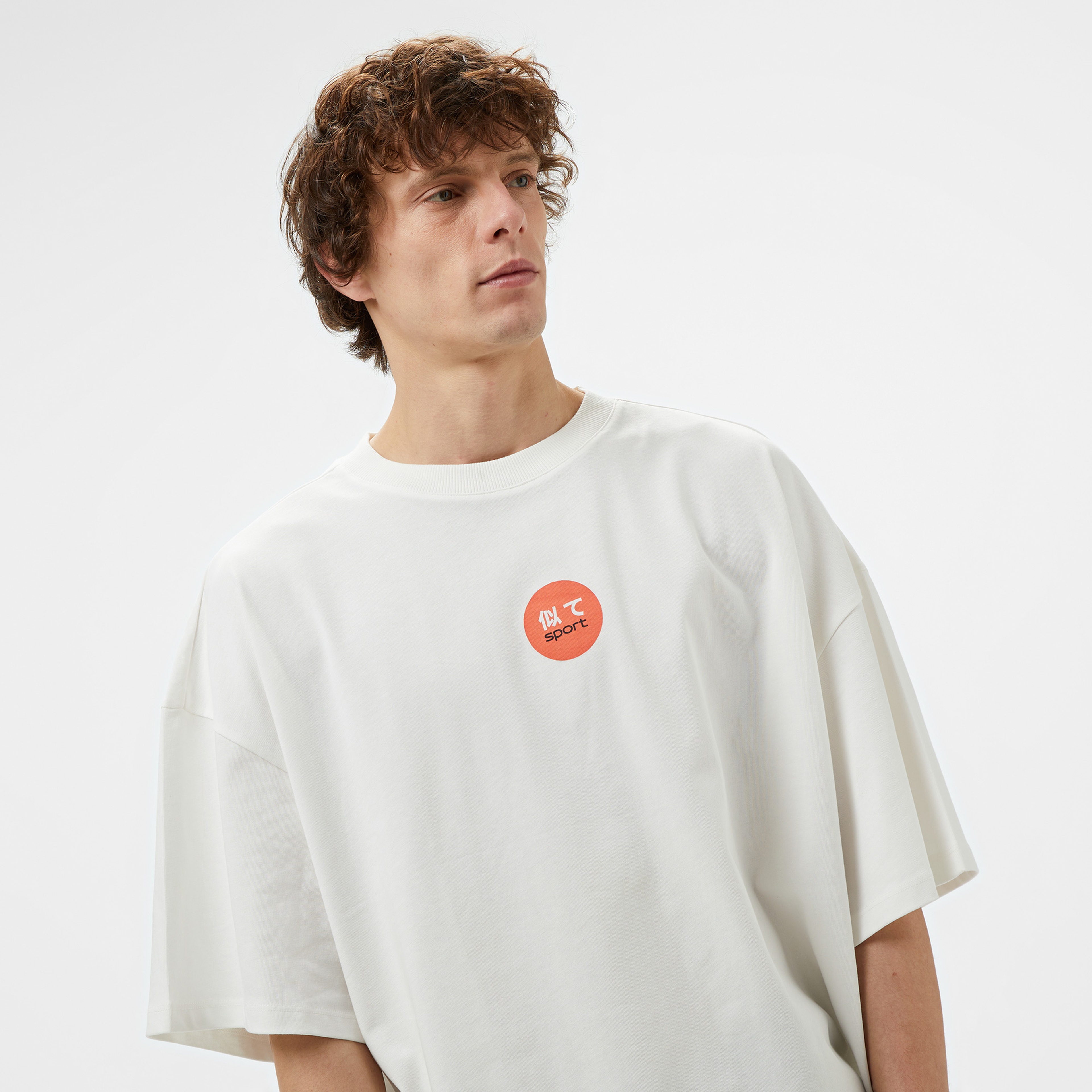 UNITED4 Sport Erkek Beyaz Antrenman T-Shirt