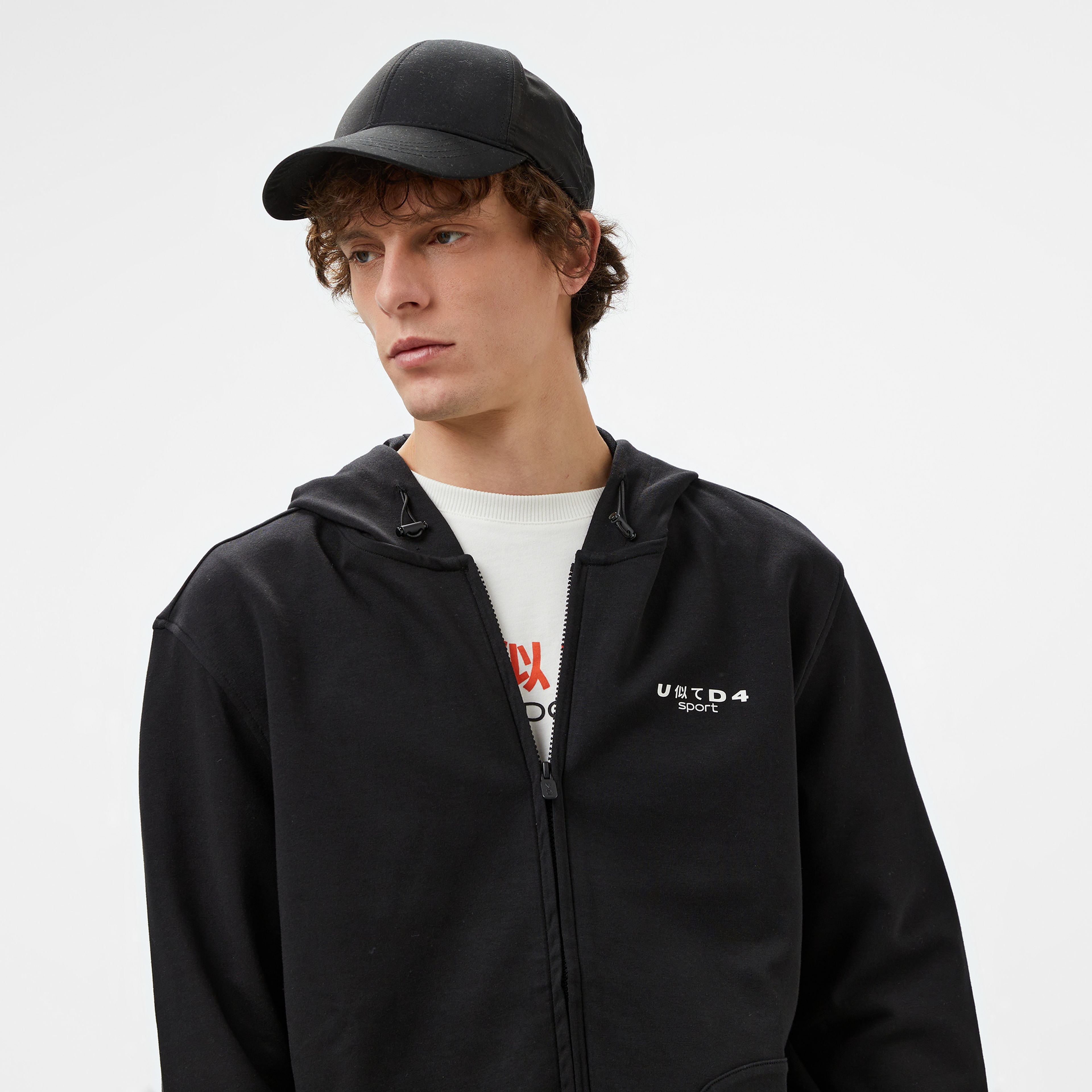 UNITED4 Sport Erkek Siyah Eşofman Üstü