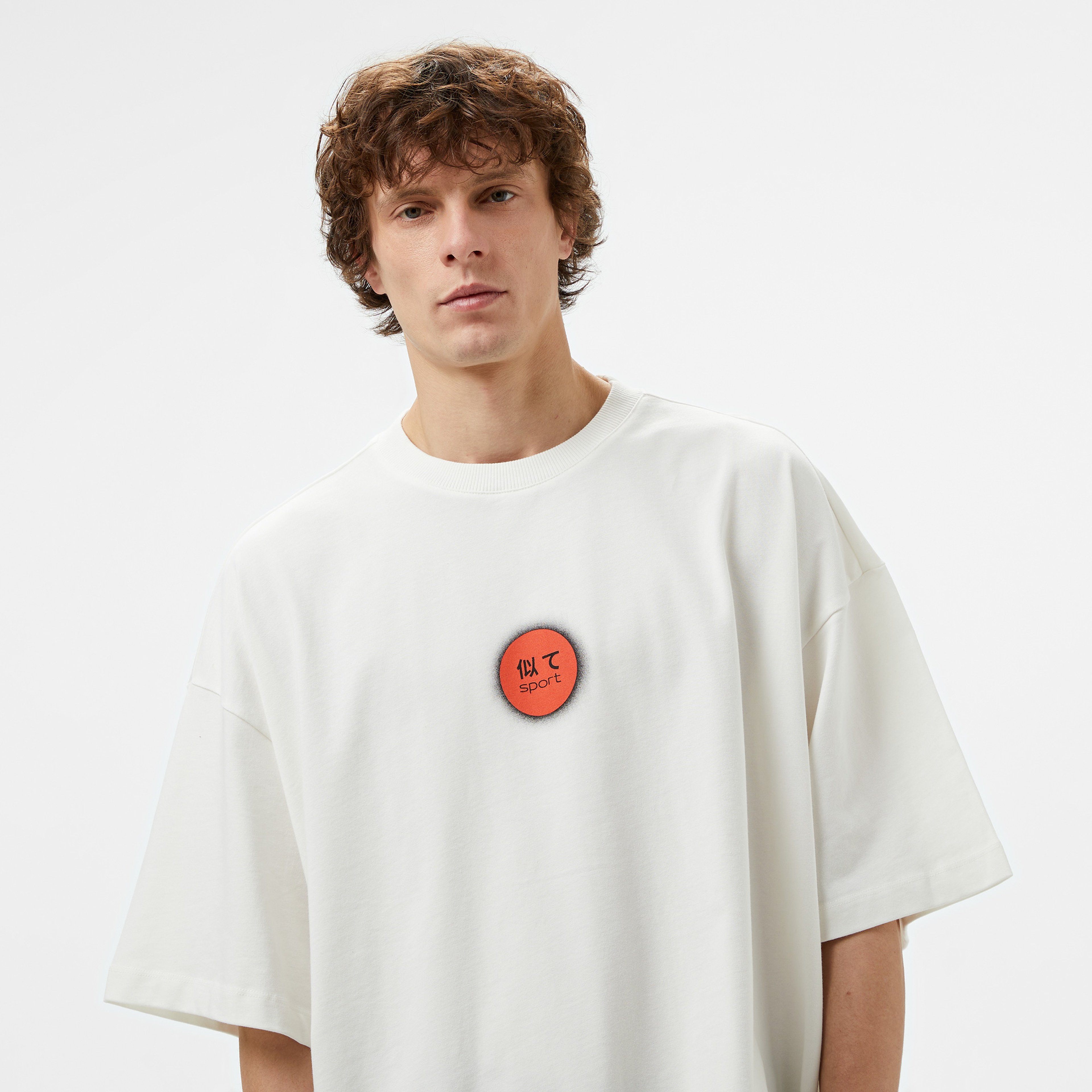 UNITED4 Sport Erkek Beyaz T-Shirt