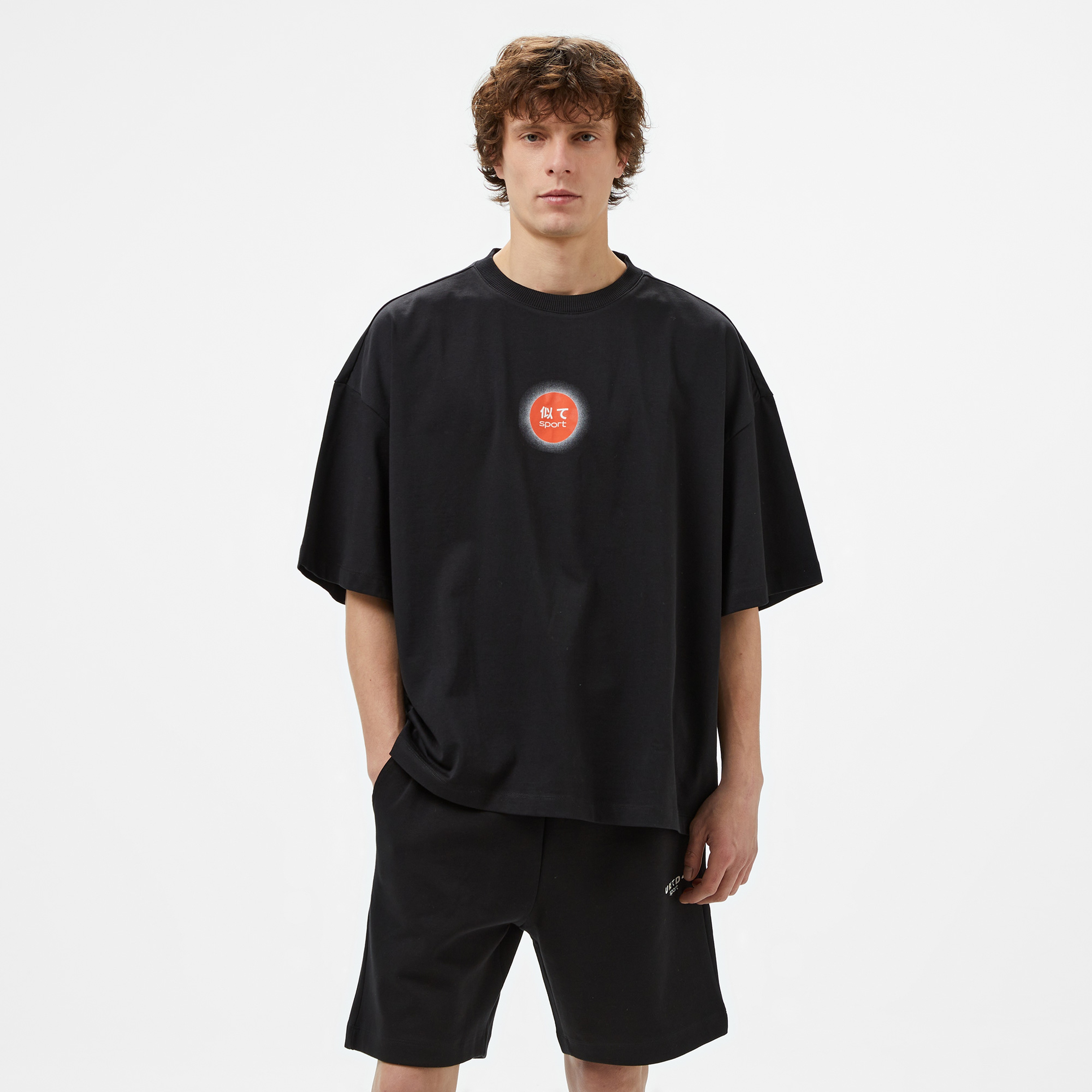 UNITED4 Sport Erkek Siyah T-Shirt