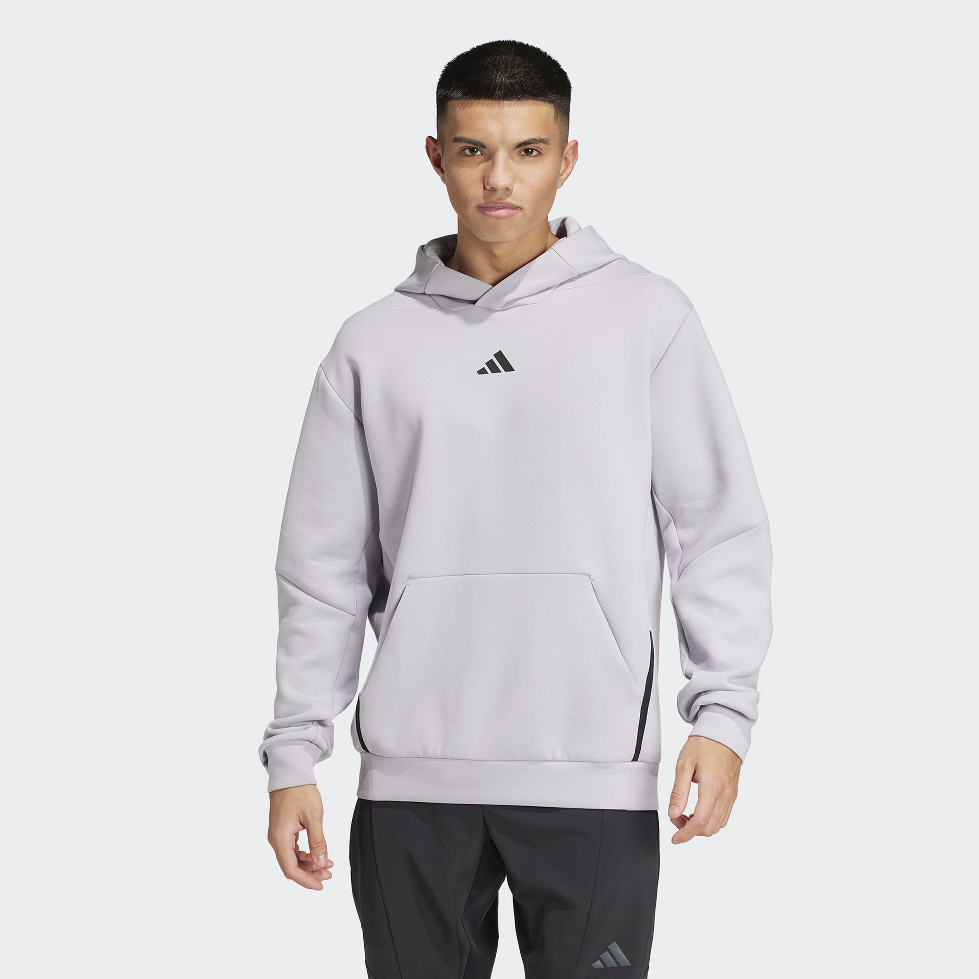 adidas Designed for Training Erkek Gri Sweatshirt