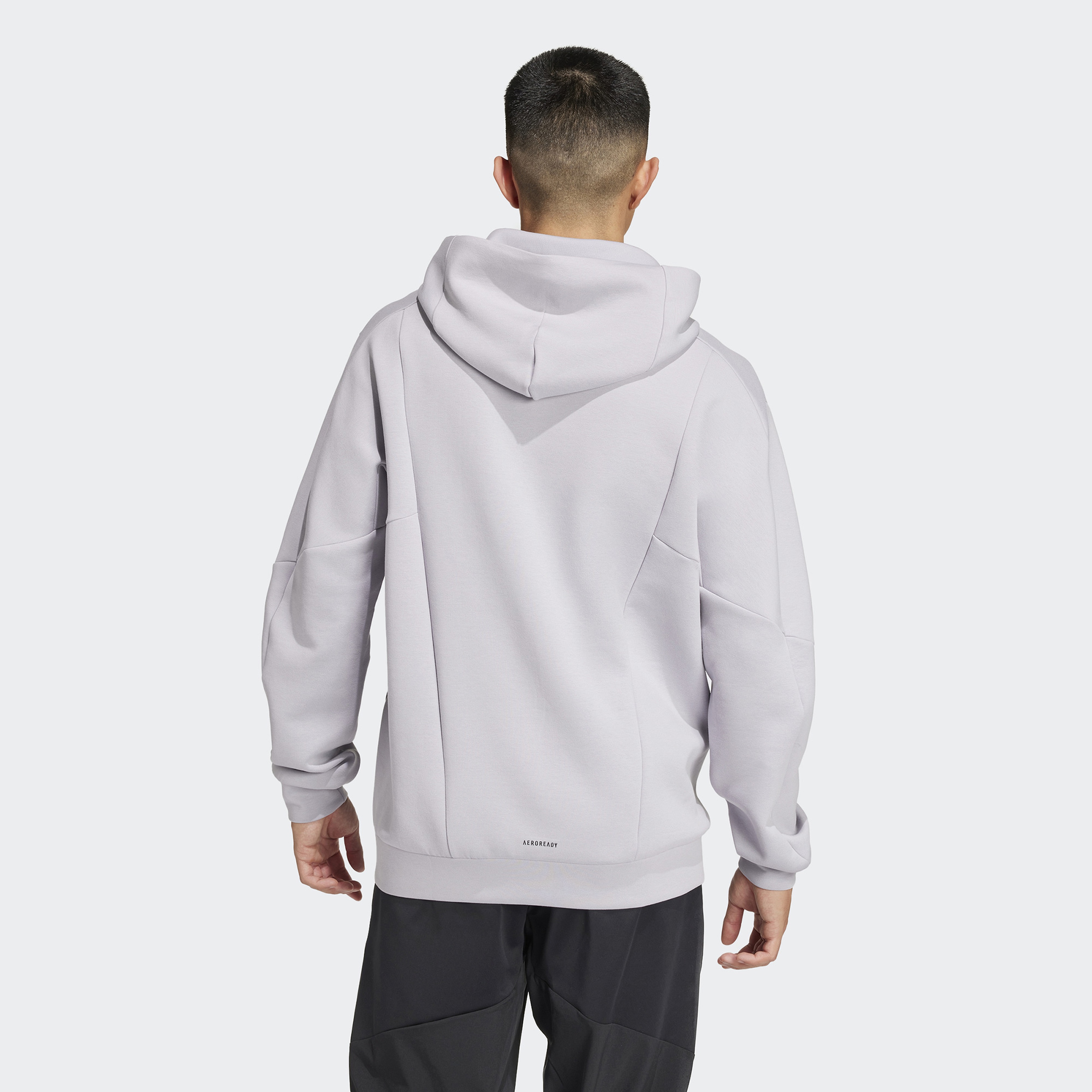 adidas Designed for Training Erkek Gri Sweatshirt