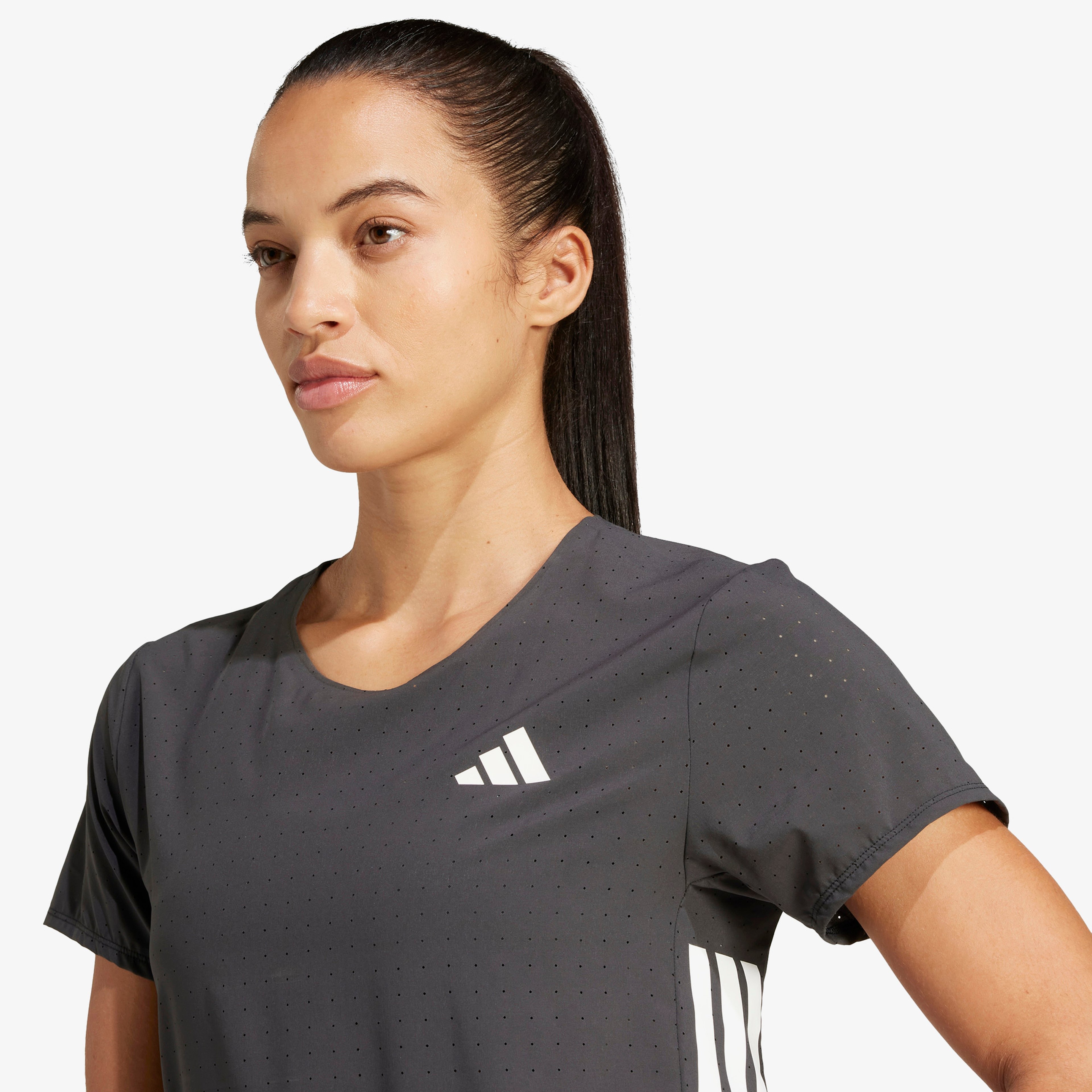 adidas Adizero Running Kadın Siyah Koşu T-Shirt