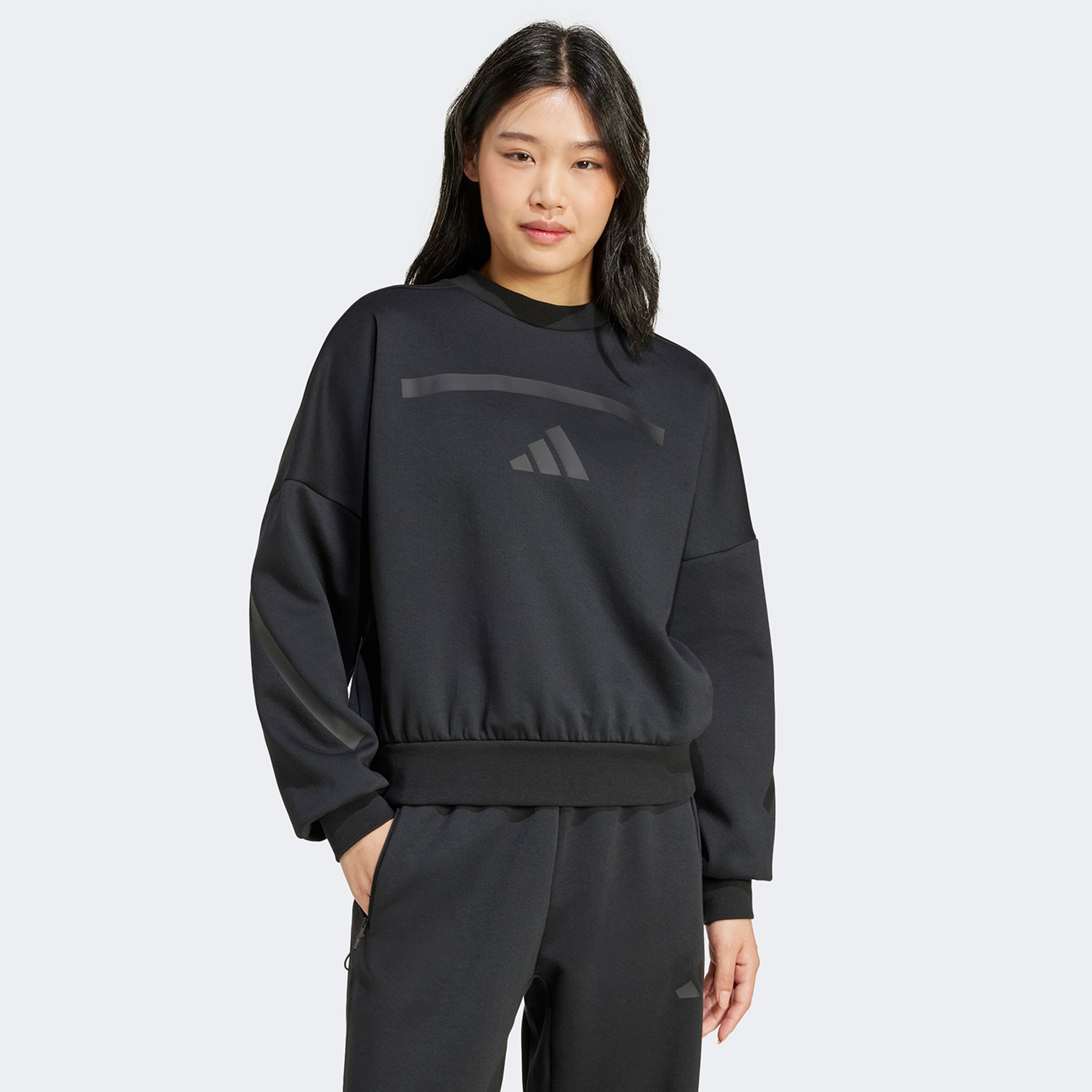 adidas Z.N.E. Kadın Siyah Günlük Sweatshirt