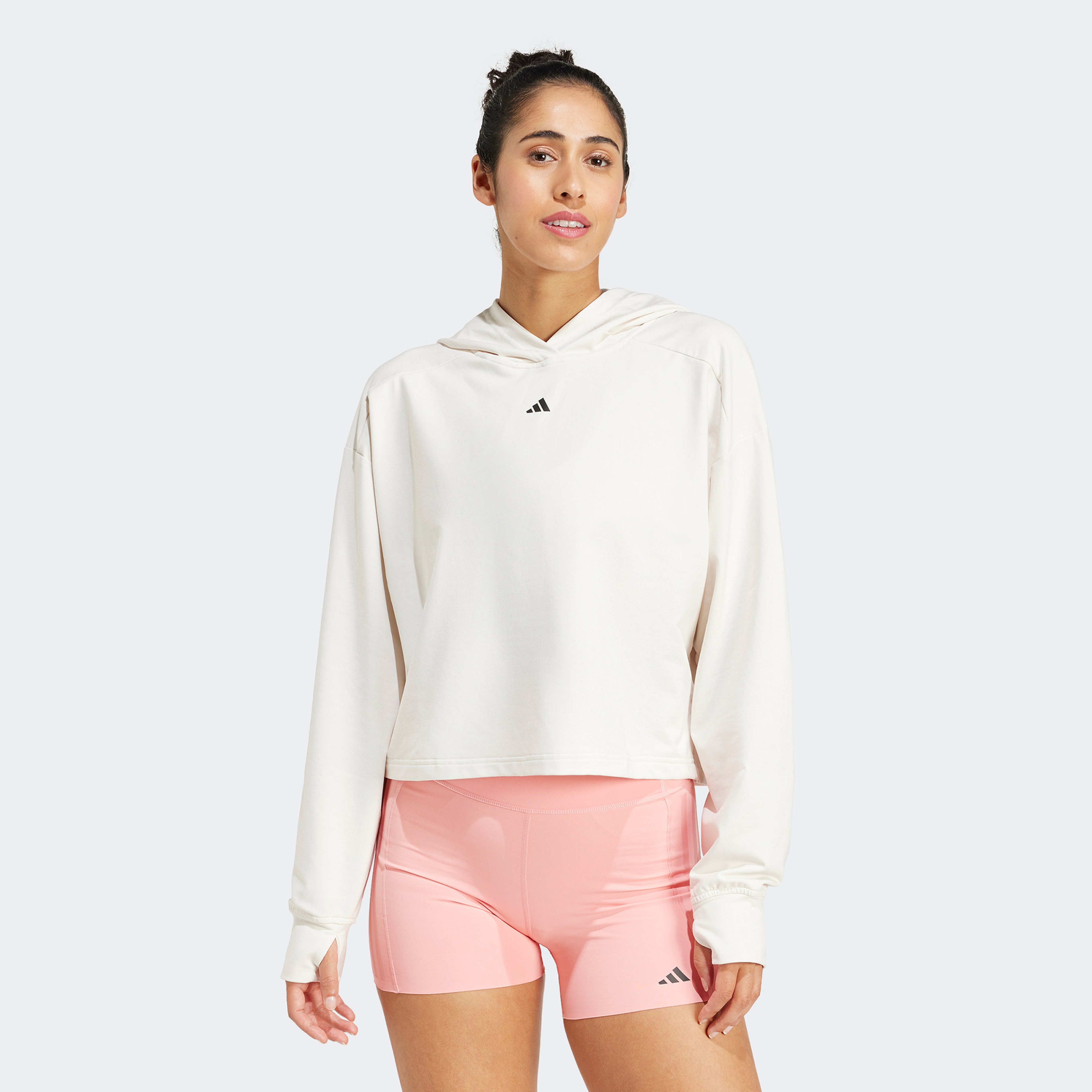 adidas Performance Power Loose Kadın Beyaz Günlük Sweatshirt