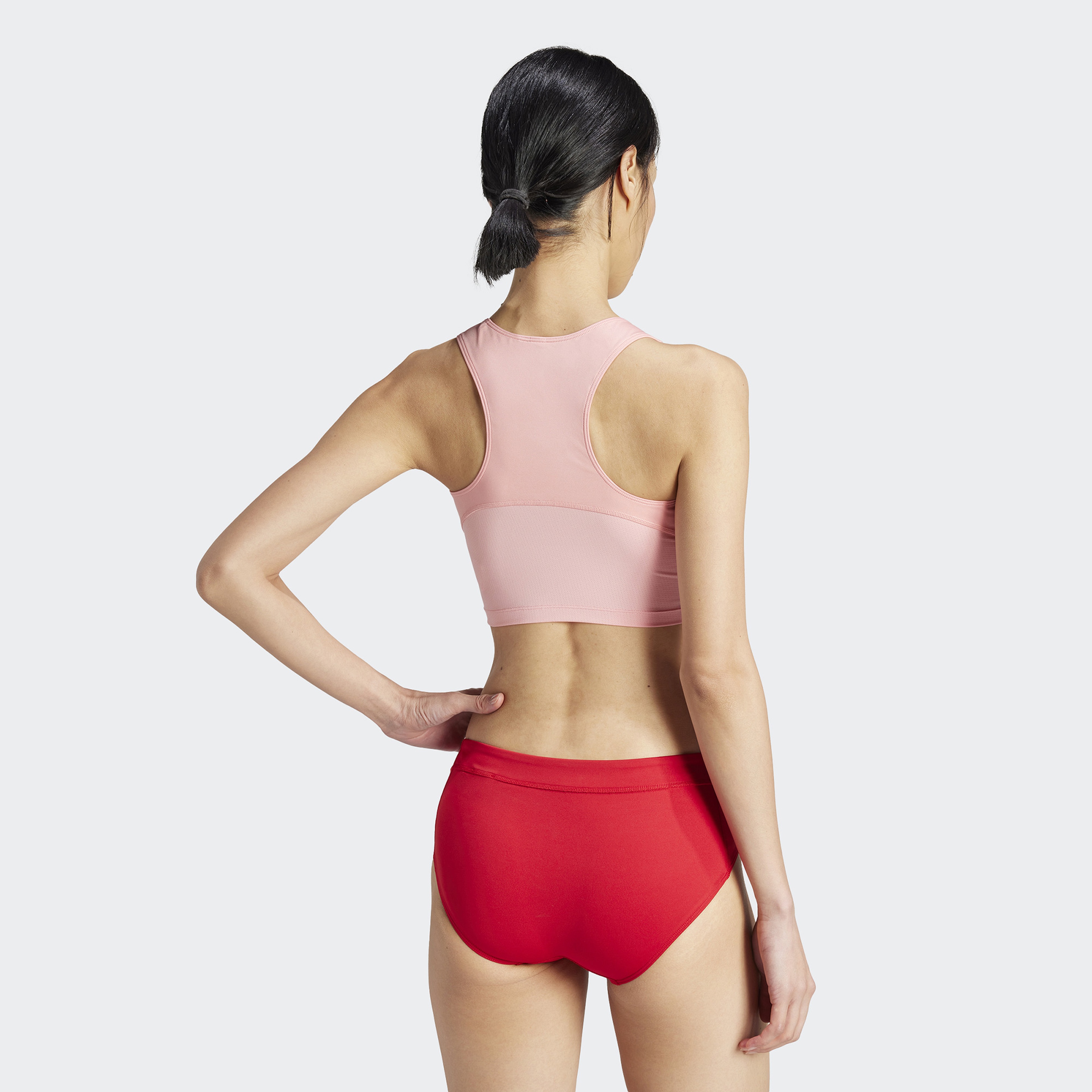 adidas Essentials Running Crop Kadın Pembe Koşu Bra