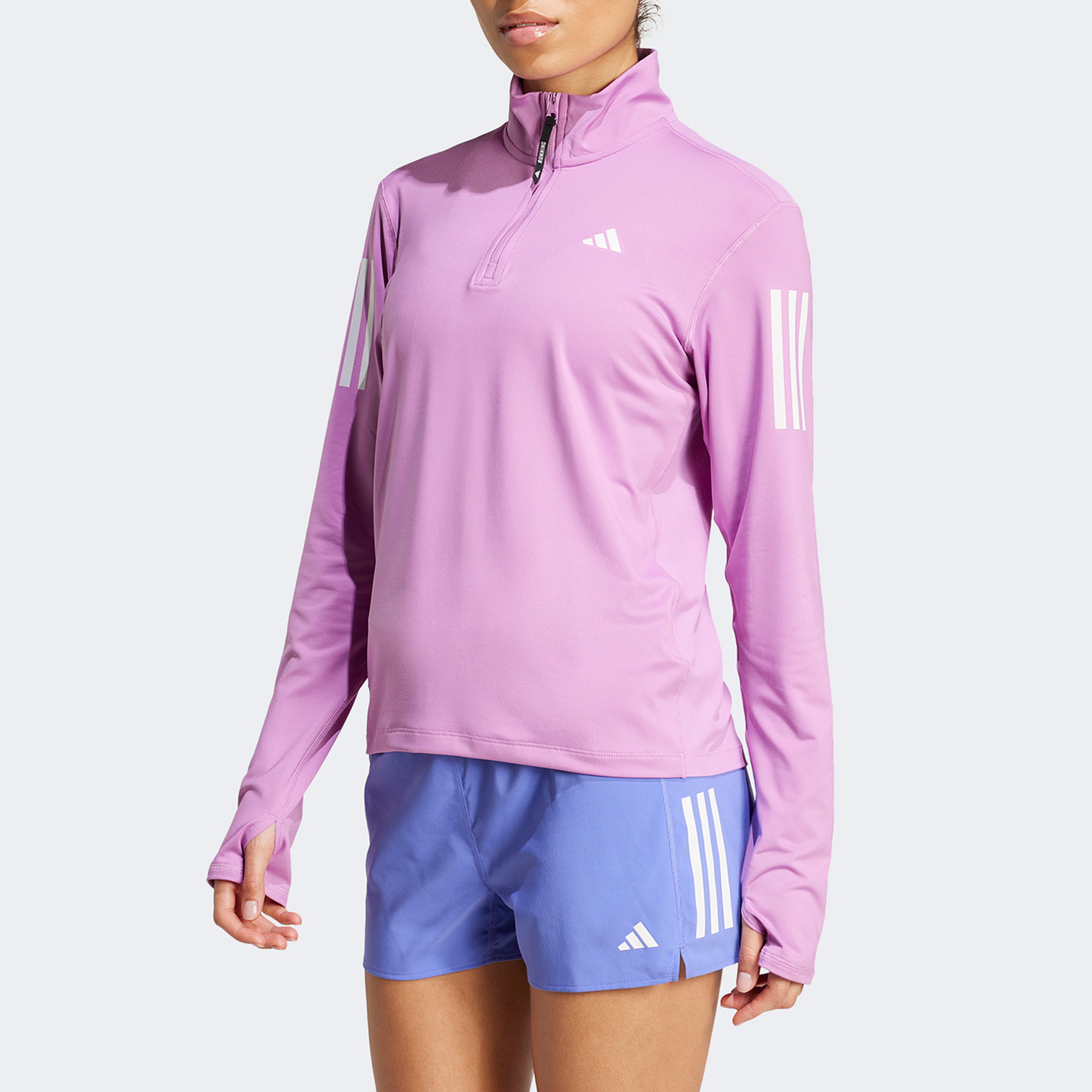 adidas Own The Run Kadın Mor Koşu Sweatshirt