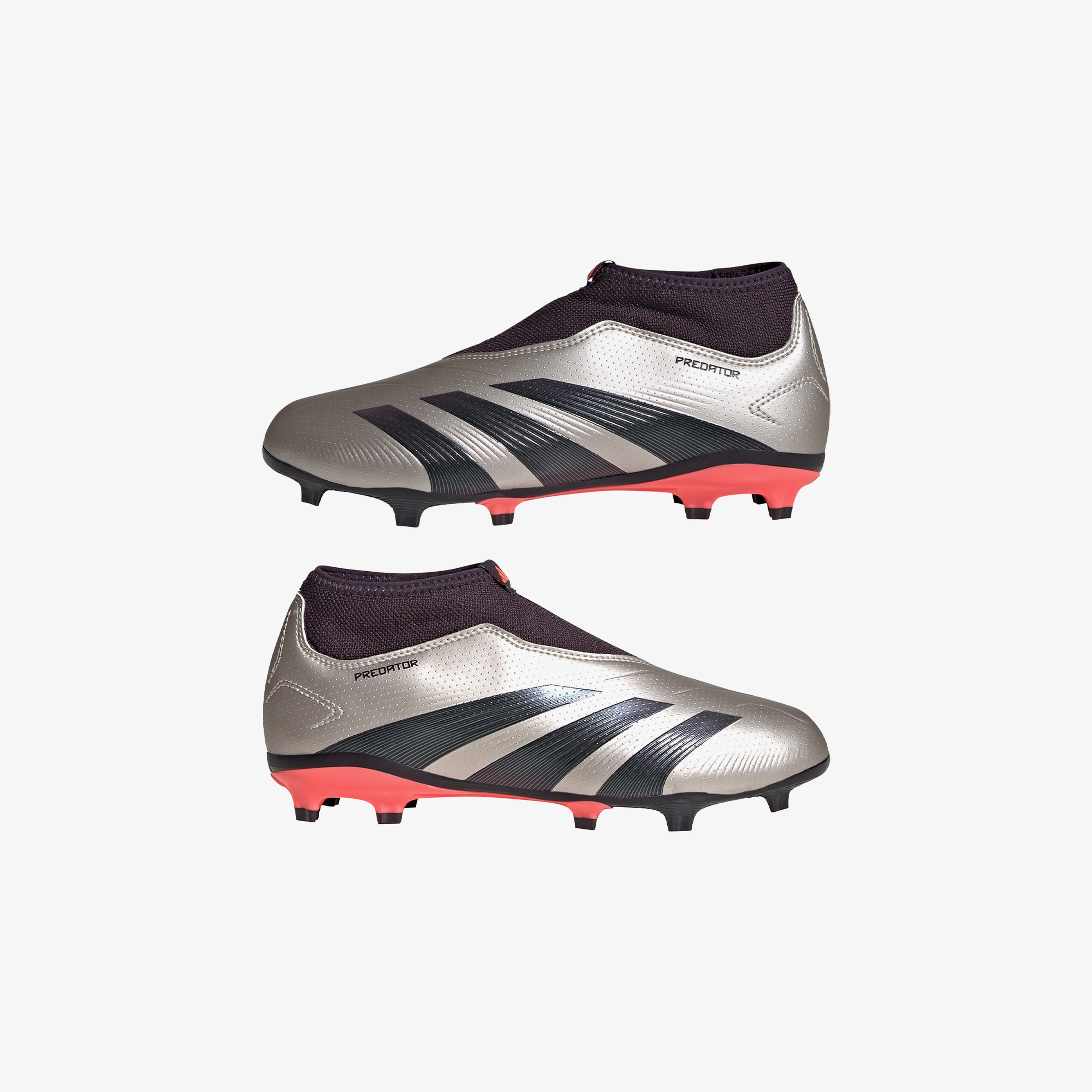 adidas Predator FG Laceless Çocuk Gri Çim Saha Kramponu