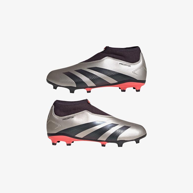 adidas Predator FG Laceless Çocuk Gri Çim Saha Kramponu