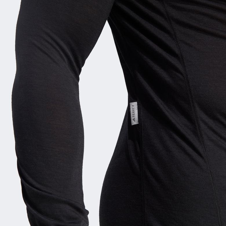 adidas Xperior Merino 150 Midlayer Erkek Siyah Uzun Kollu Antrenman İçliği