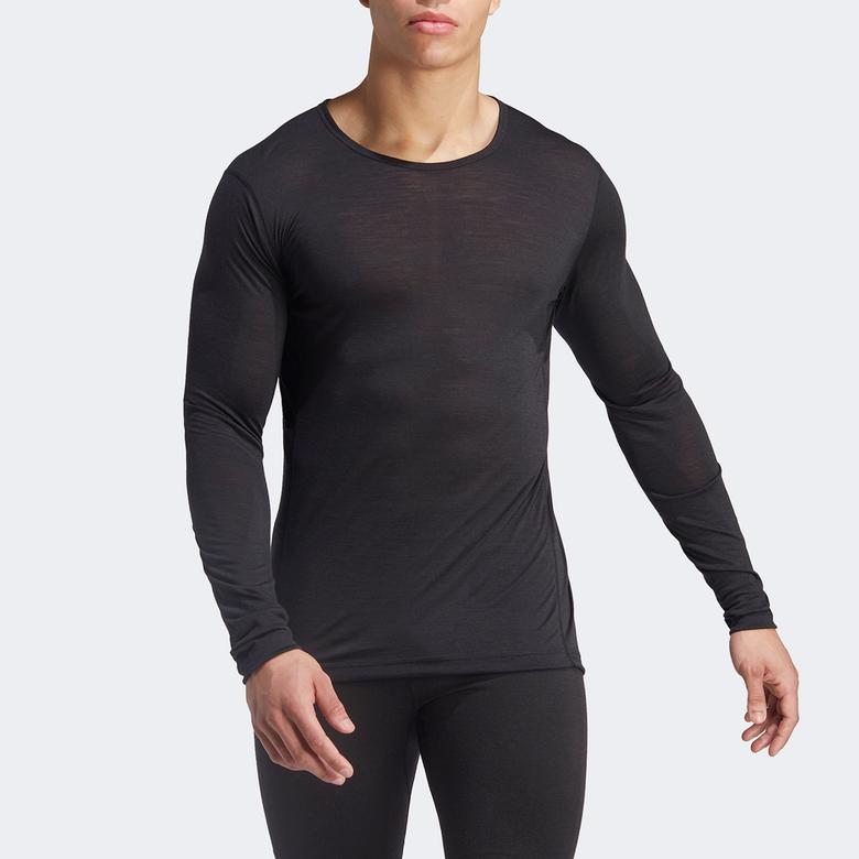 adidas Xperior Merino 150 Midlayer Erkek Siyah Uzun Kollu Antrenman İçliği