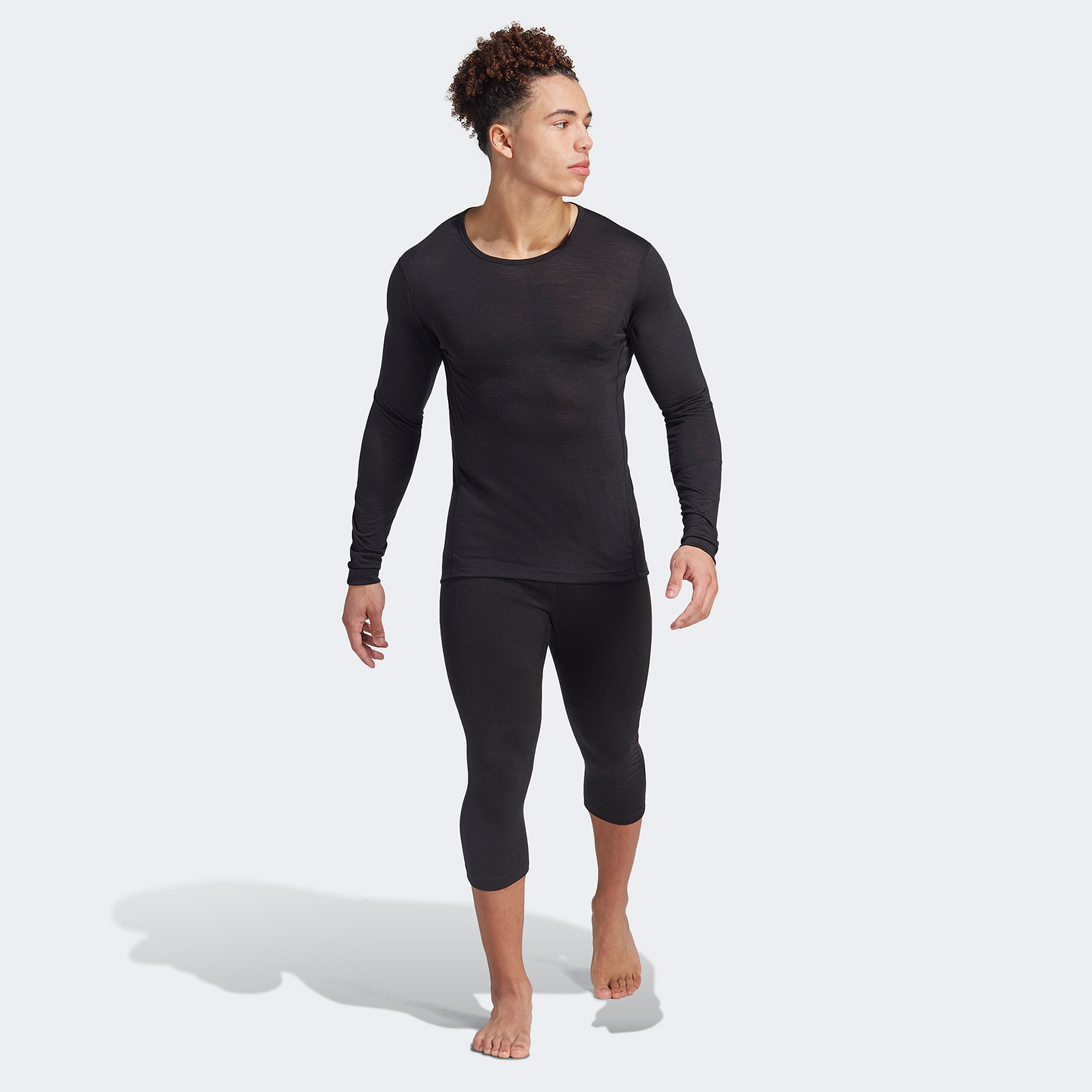 adidas Xperior Merino 150 Midlayer Erkek Siyah Uzun Kollu Antrenman İçliği