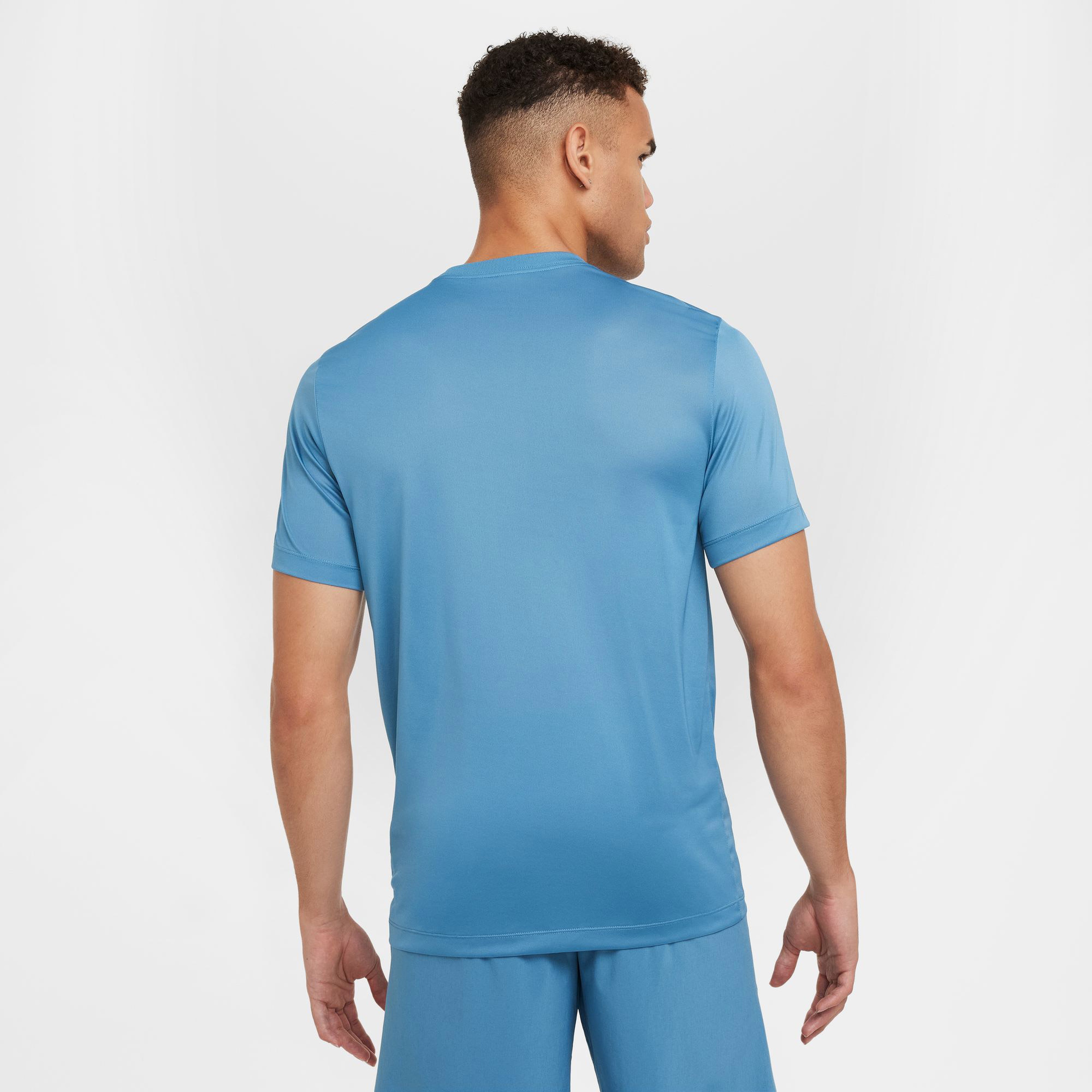 Nike Dri-Fit Fitness Erkek Mavi Antrenman T-Shirt