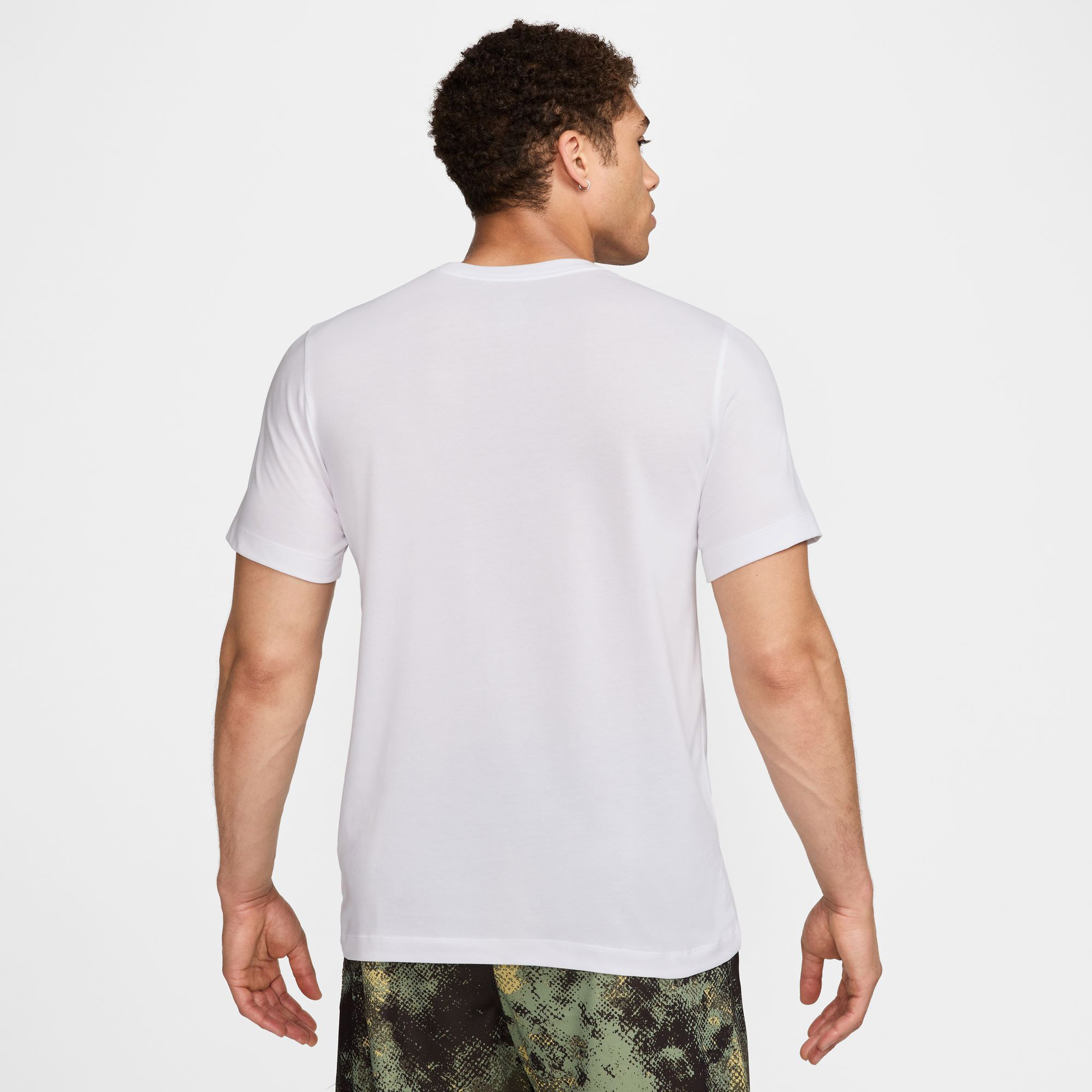 Nike Dri Fit Camo Erkek Beyaz Günlük T-Shirt