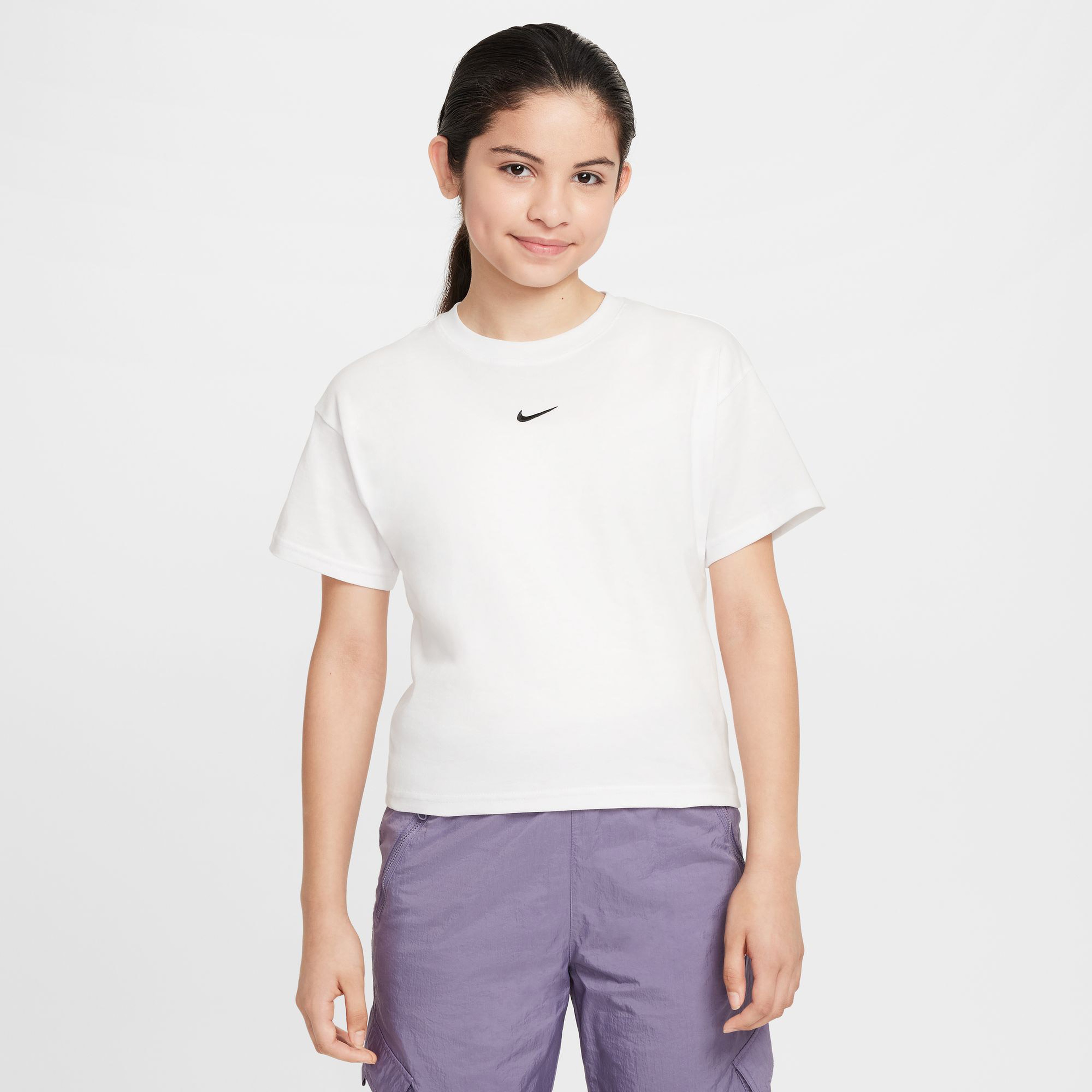 Nike Sportswear Boxy Essentials Çocuk Beyaz Günlük T-Shirt