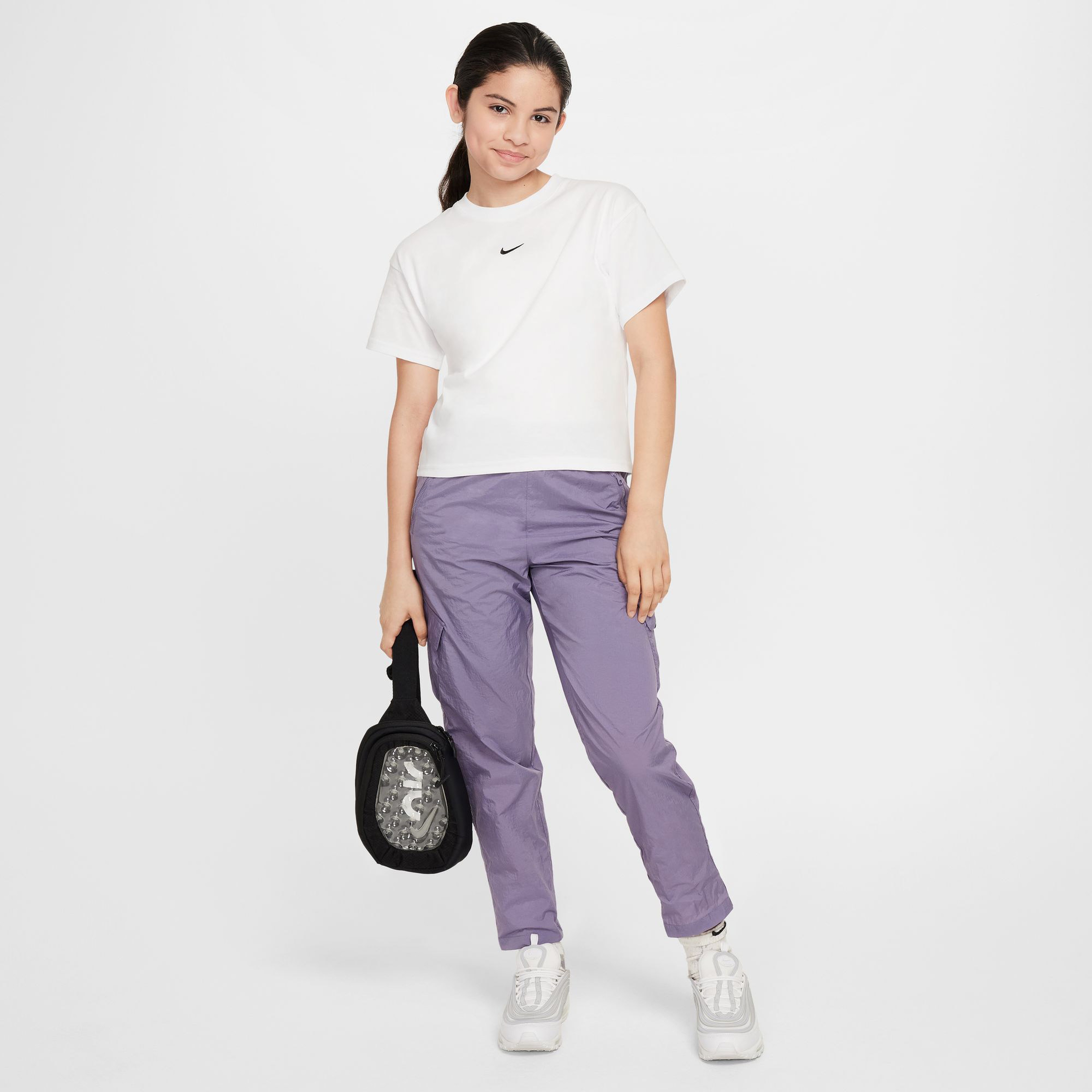 Nike Sportswear Boxy Essentials Çocuk Beyaz Günlük T-Shirt