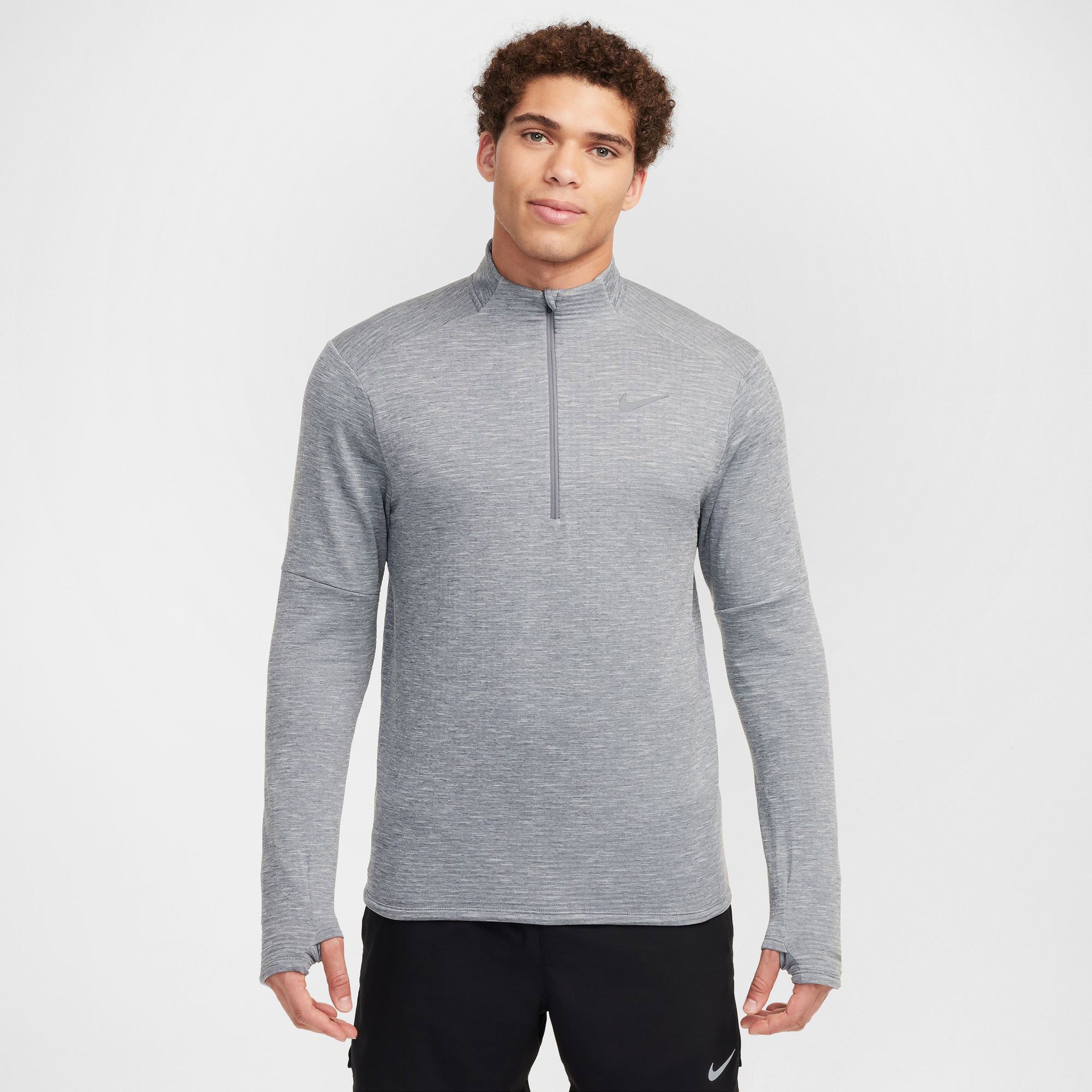 Nike Therma Fit Water Repellant Erkek Gri Koşu Üstü