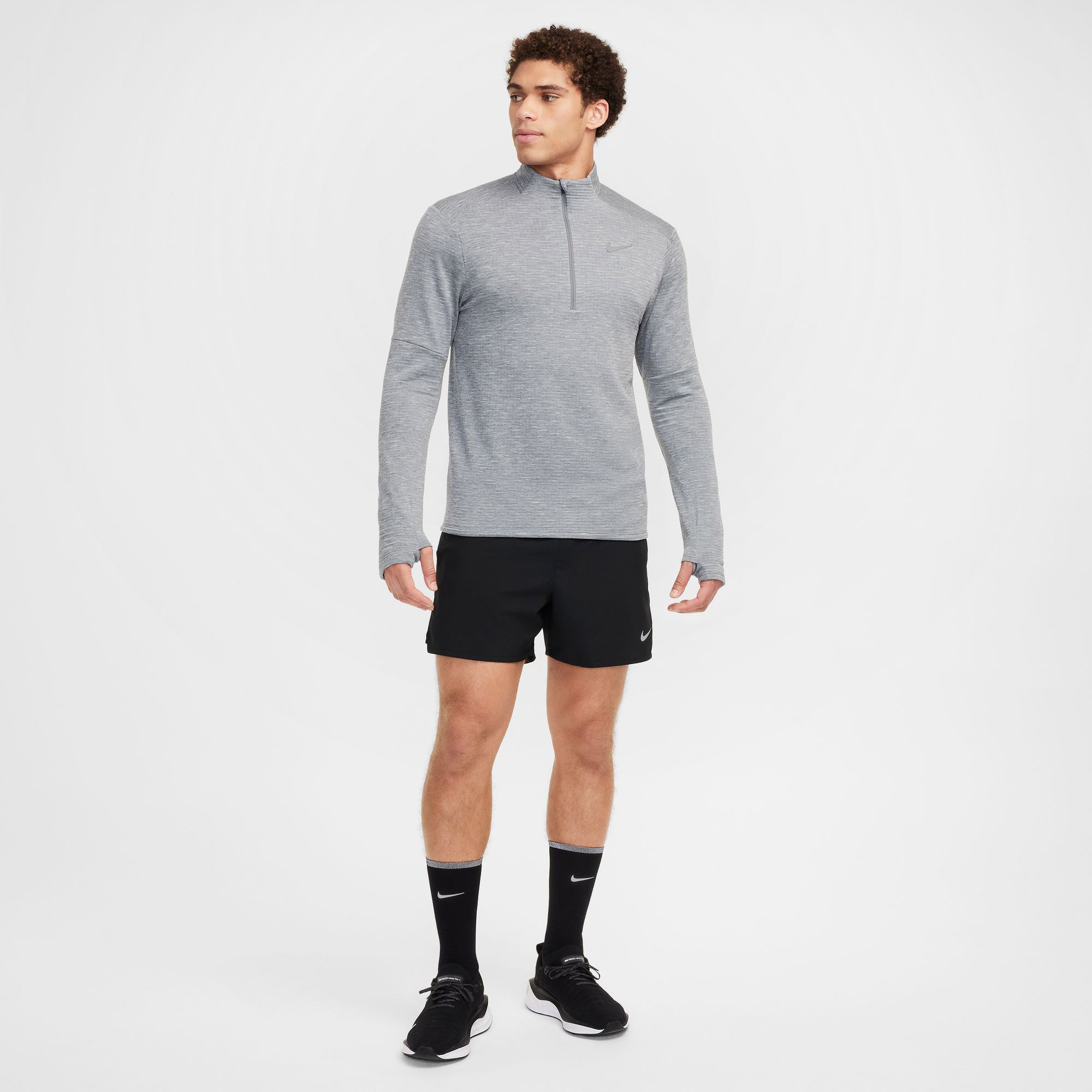 Nike Therma Fit Water Repellant Erkek Gri Koşu Üstü