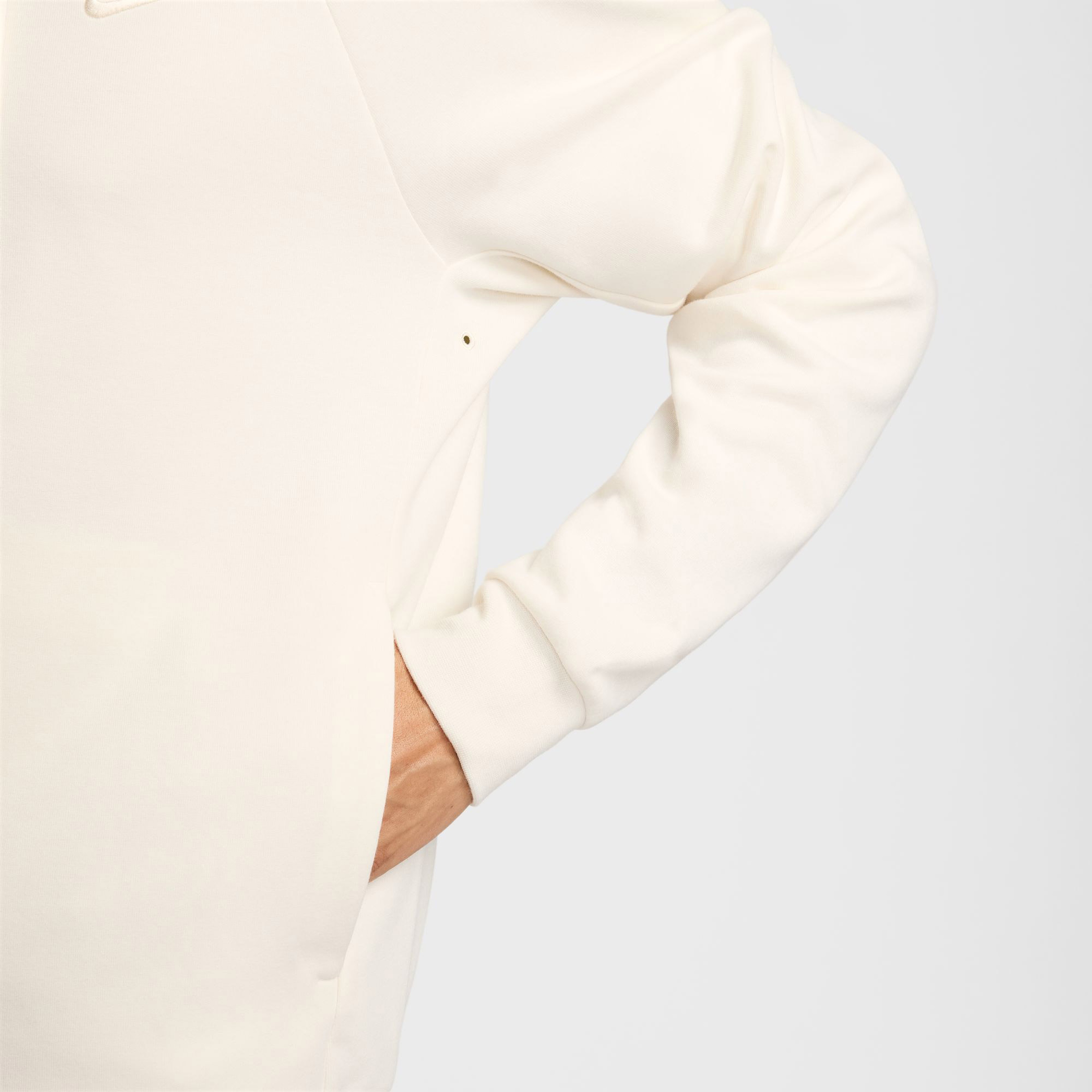 Nike Primary Dri Fit UV Full Zip Erkek Krem Günlük Sweatshirt