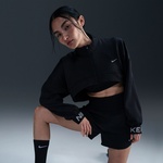 Nike Pro Capsule Fleece Cropped Kadın Siyah Antrenman Üstü
