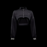 Nike Pro Capsule Fleece Cropped Kadın Siyah Antrenman Üstü