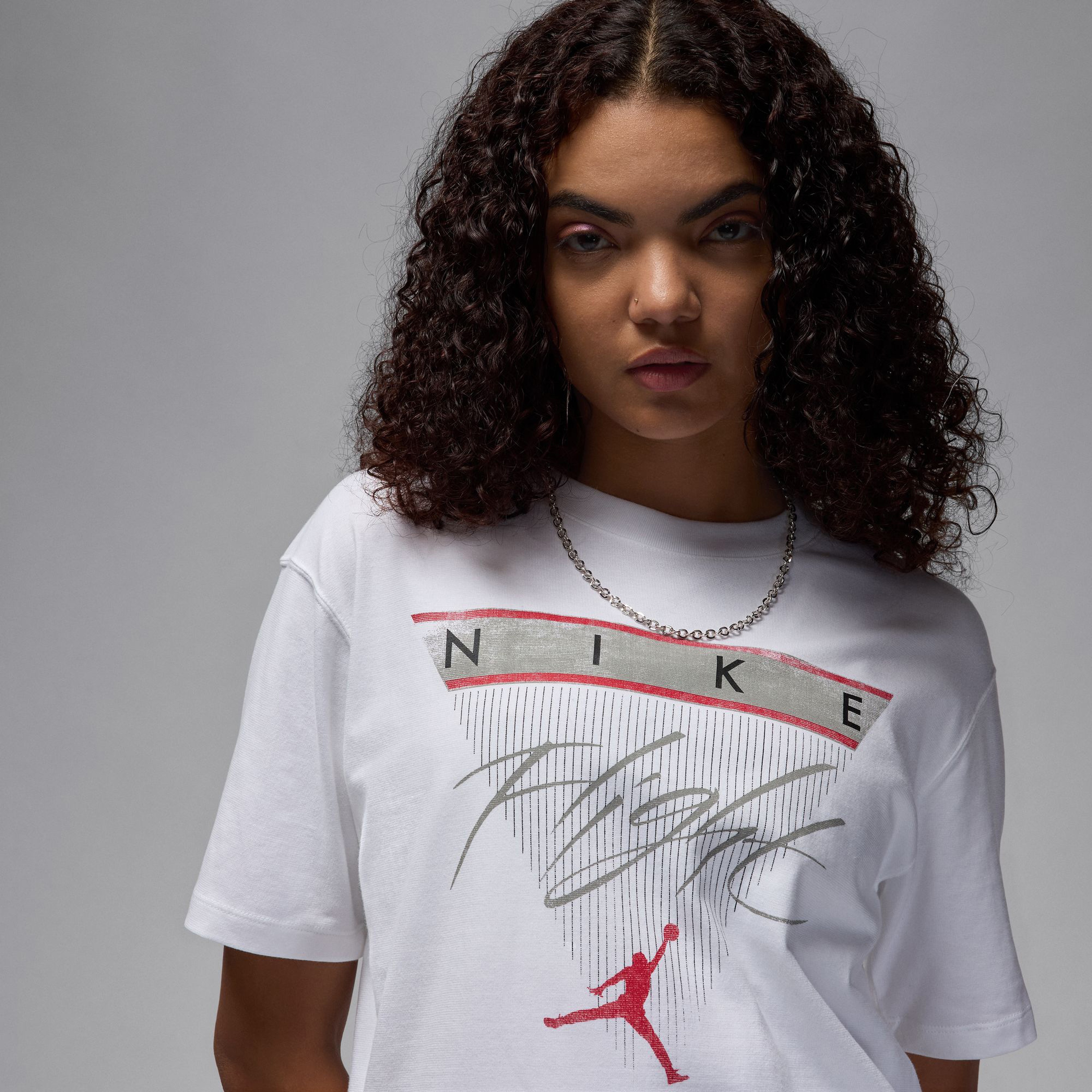 Jordan Flight Heritage Graphics Kadın Kahverengi Günlük T-Shirt