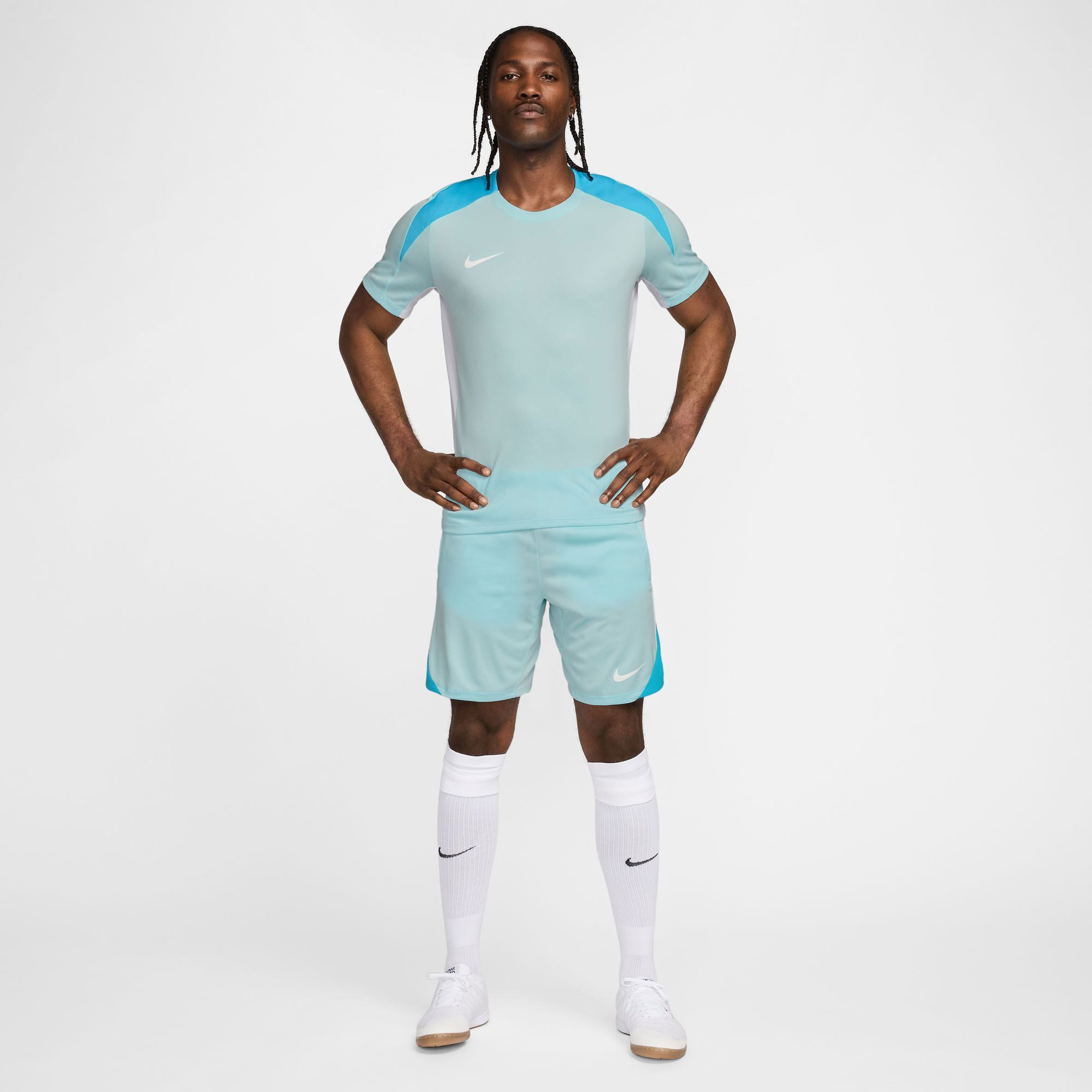 Nike Dri Fit Strike Erkek Mavi Futbol Üstü