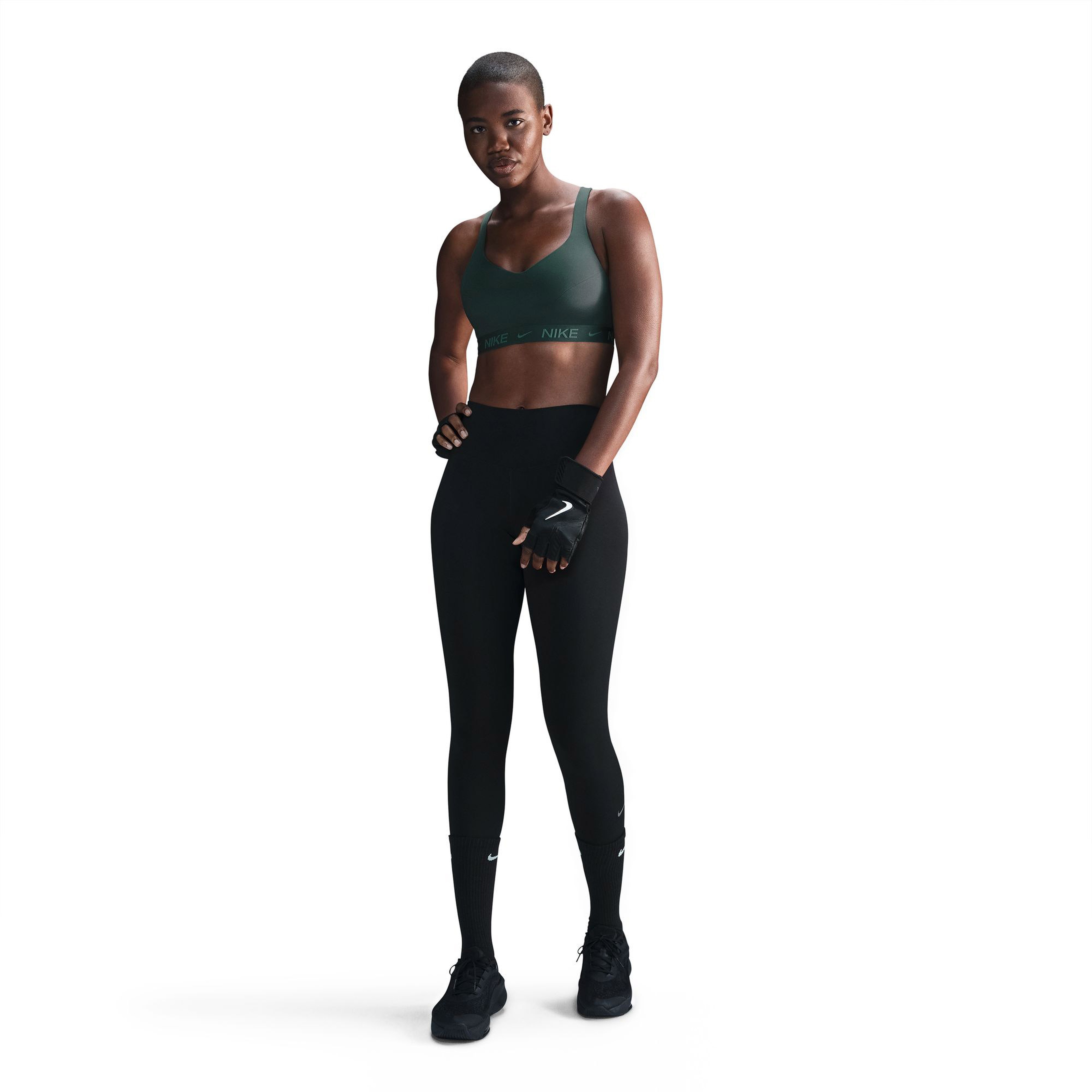 Nike Indy High Support Kadın Yeşil Antrenman Bra