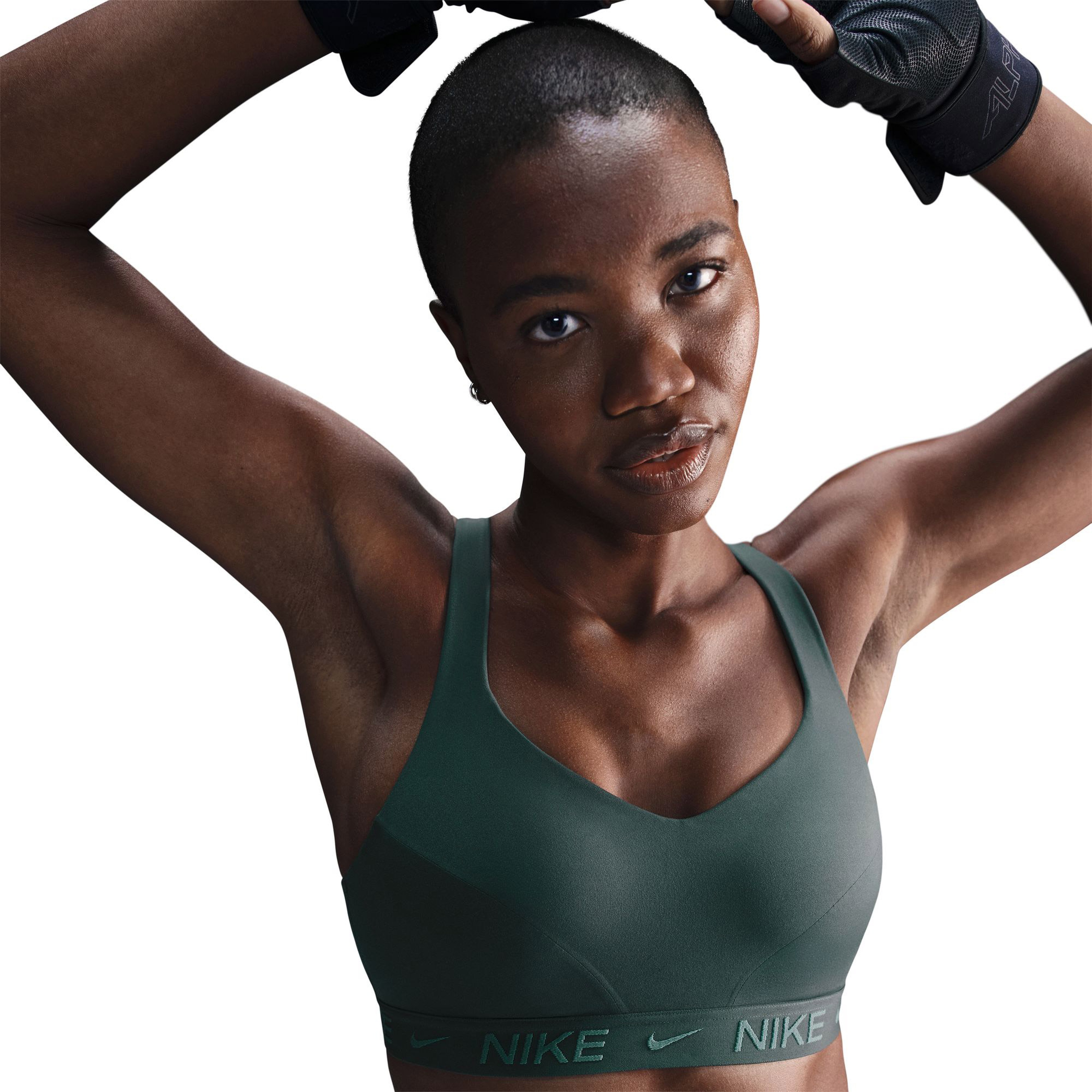 Nike Indy High Support Kadın Yeşil Antrenman Bra