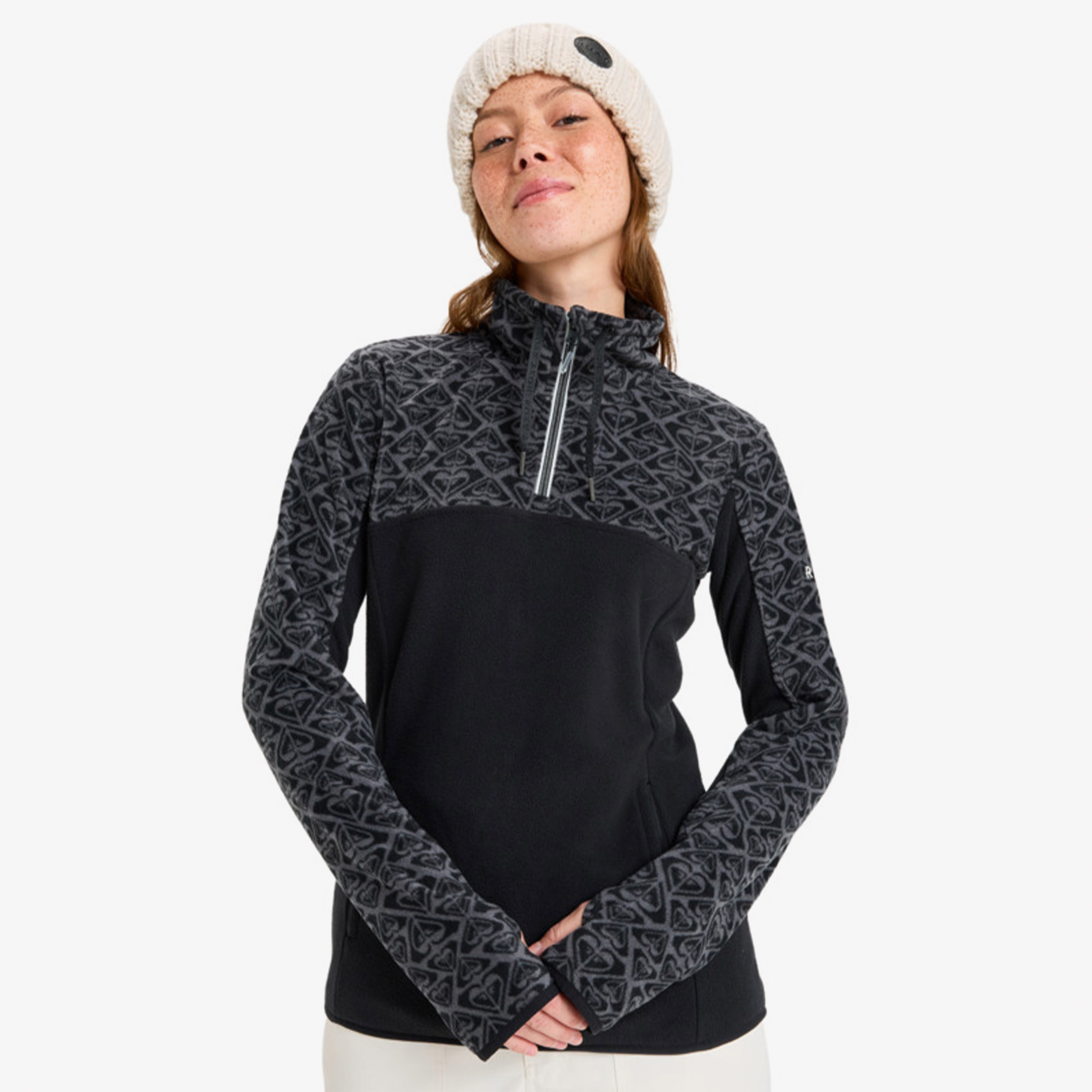 Roxy Sayna Half Zipped Kadın Siyah Polar ÜstMERJFT04831| Occasion