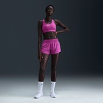 Nike Swoosh Medium Support Kadın Mor Antrenman Bra