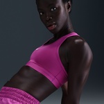 Nike Swoosh Medium Support Kadın Mor Antrenman Bra