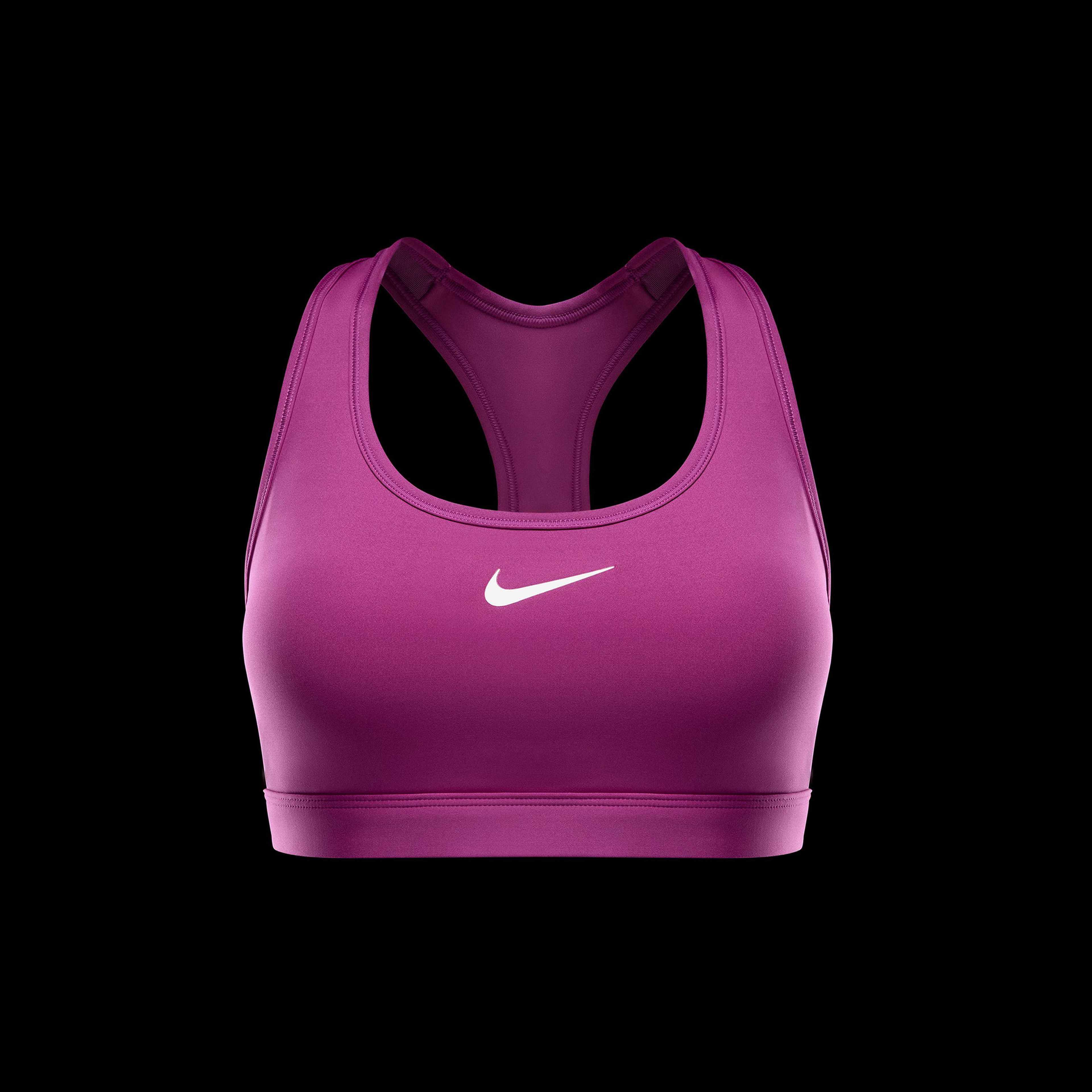 Nike Swoosh Medium Support Kadın Mor Antrenman Bra