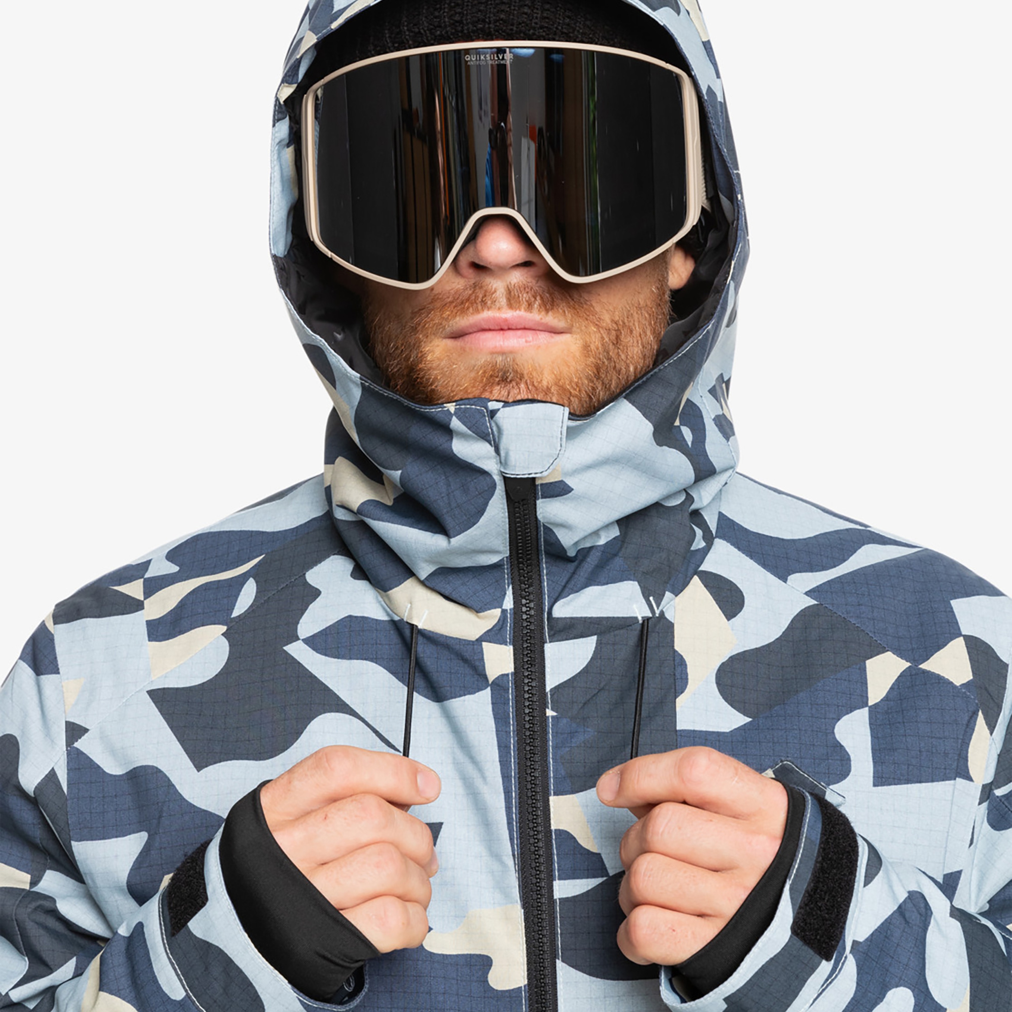 Quiksilver Mission Printed JK Erkek Renkli Kayak Montu